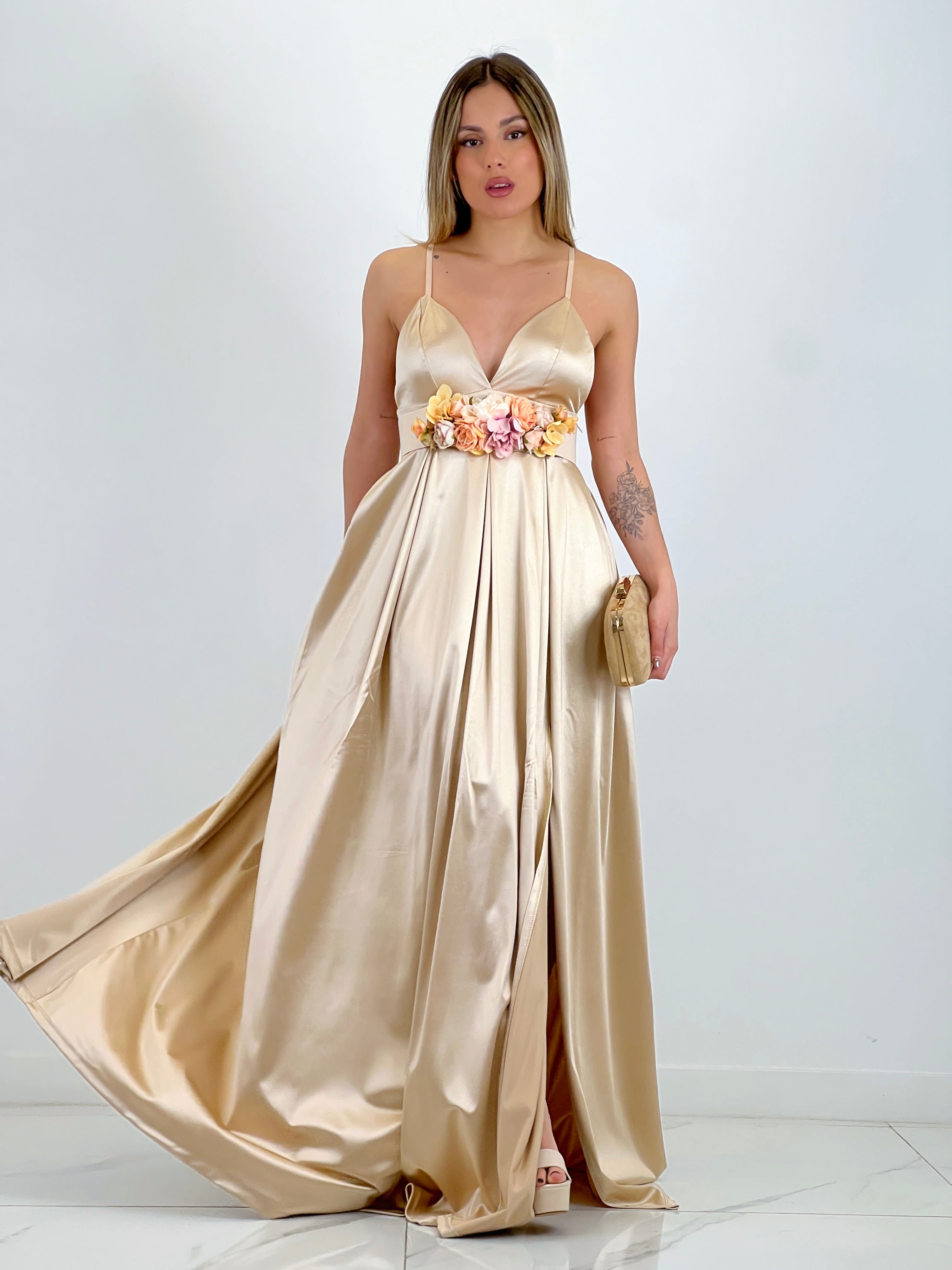 Seline satin dress
