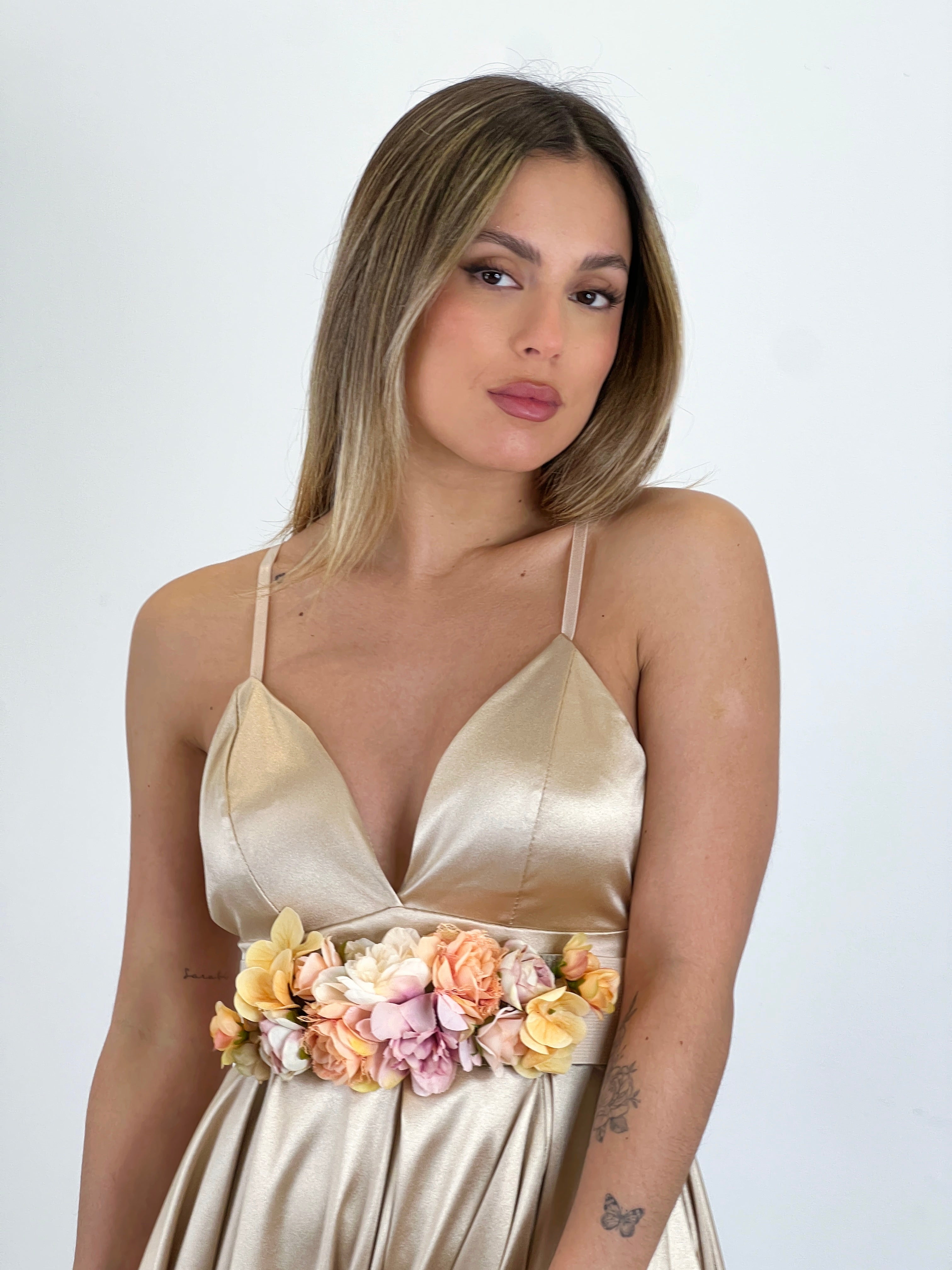 Seline satin dress
