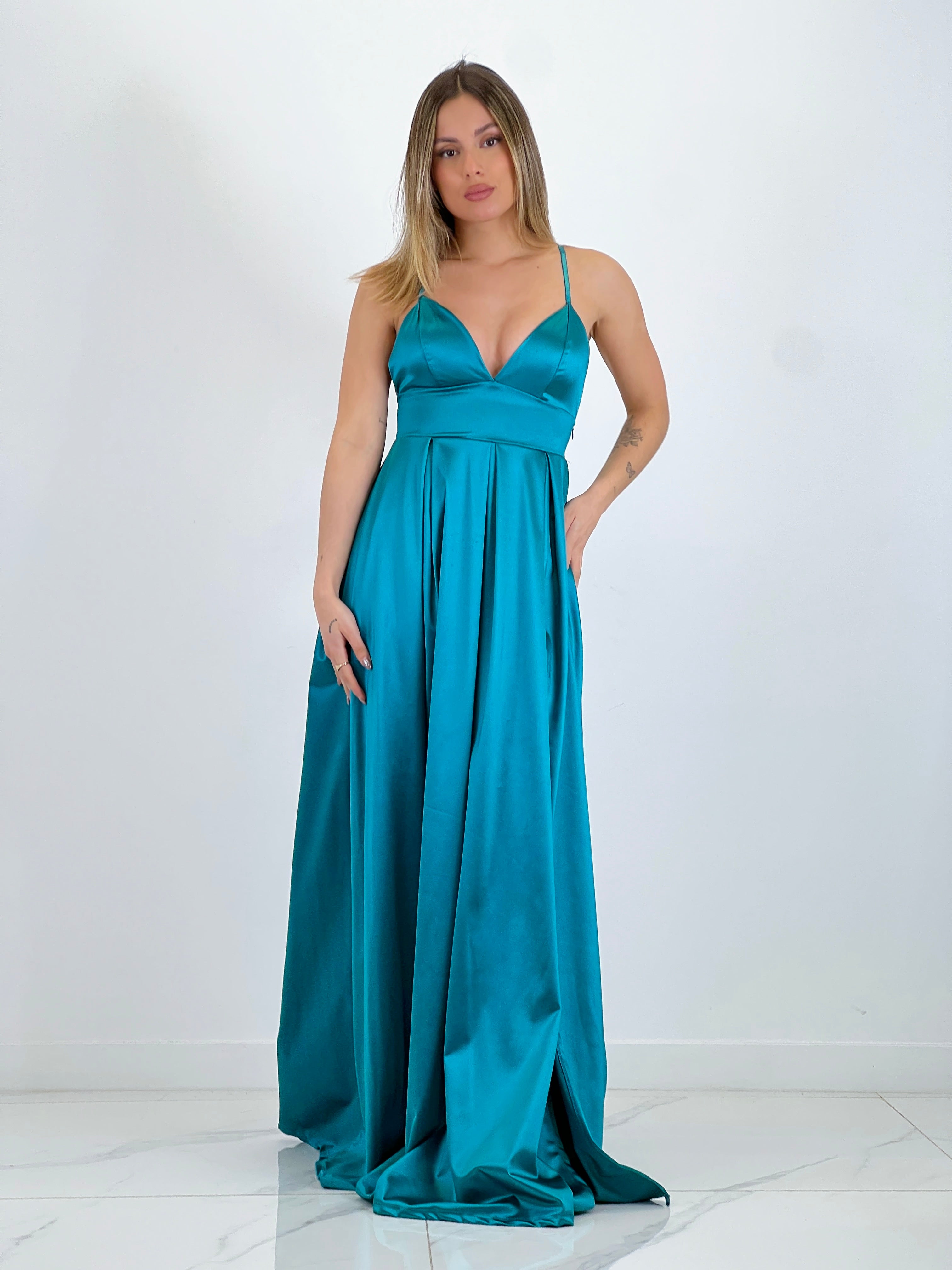 Seline satin dress