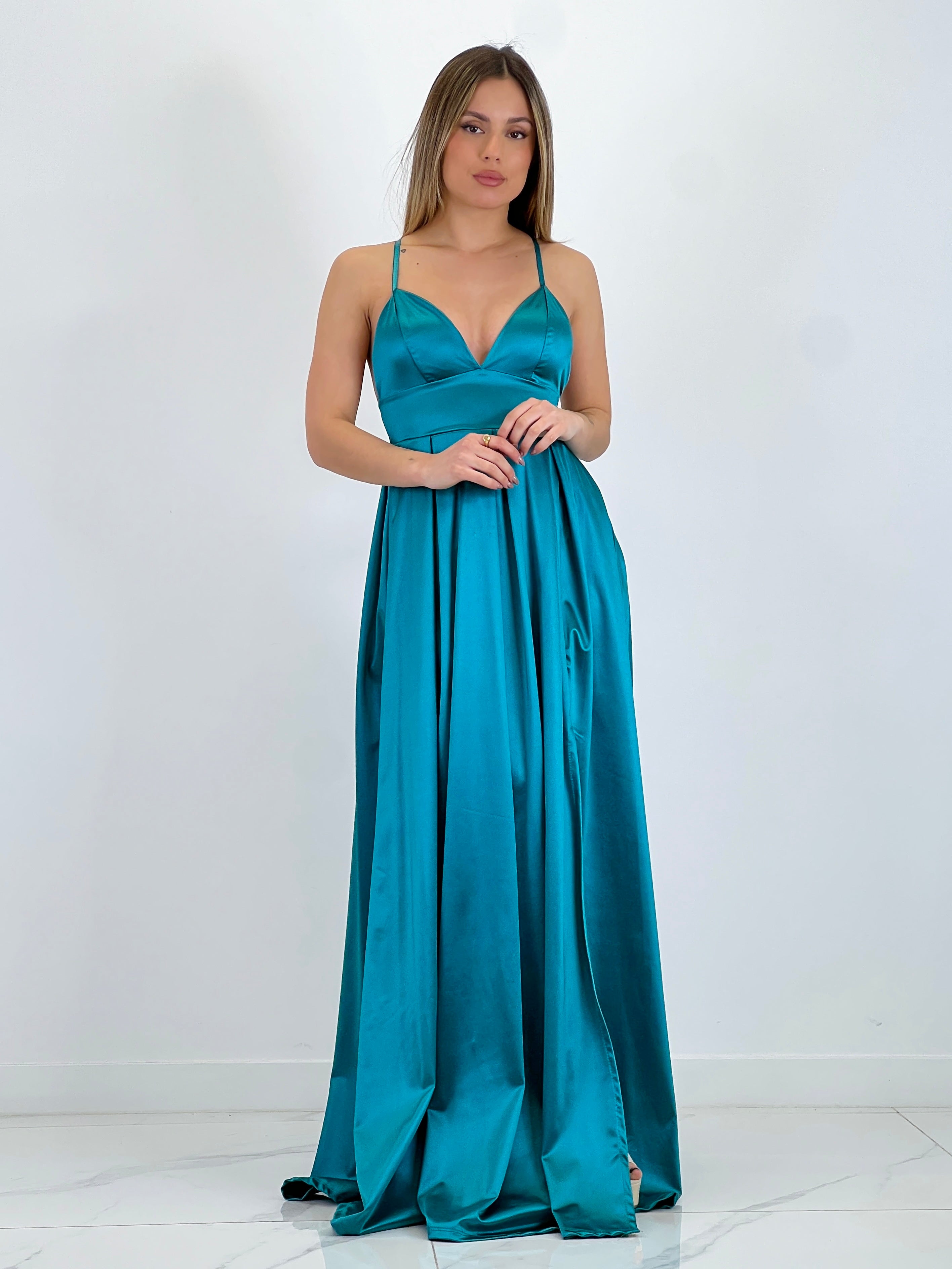 Seline satin dress