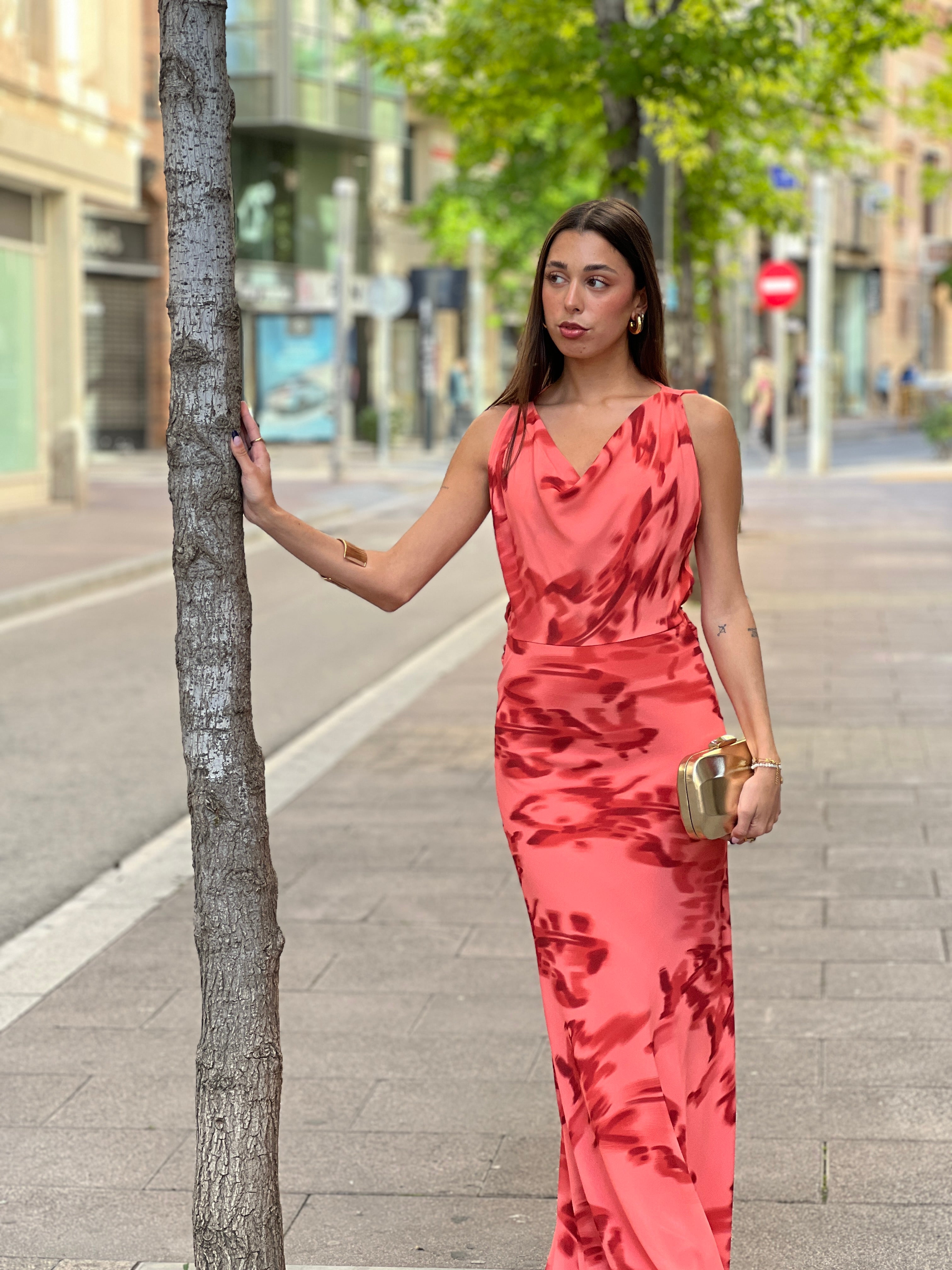 Vestido estampado drapeado Ona - Zebra&Maduixa®
