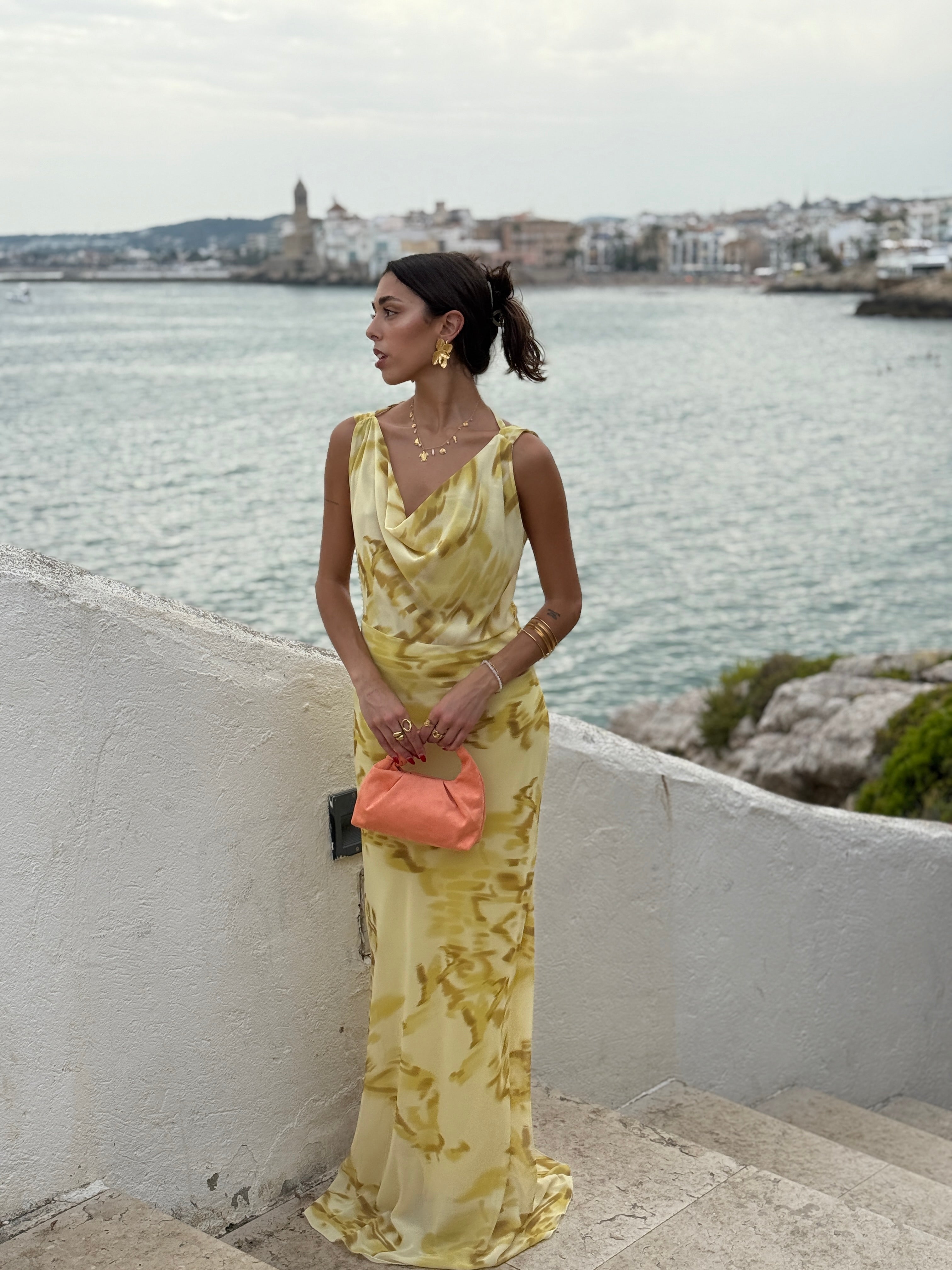 Vestido estampado drapeado Ona - Zebra&Maduixa®