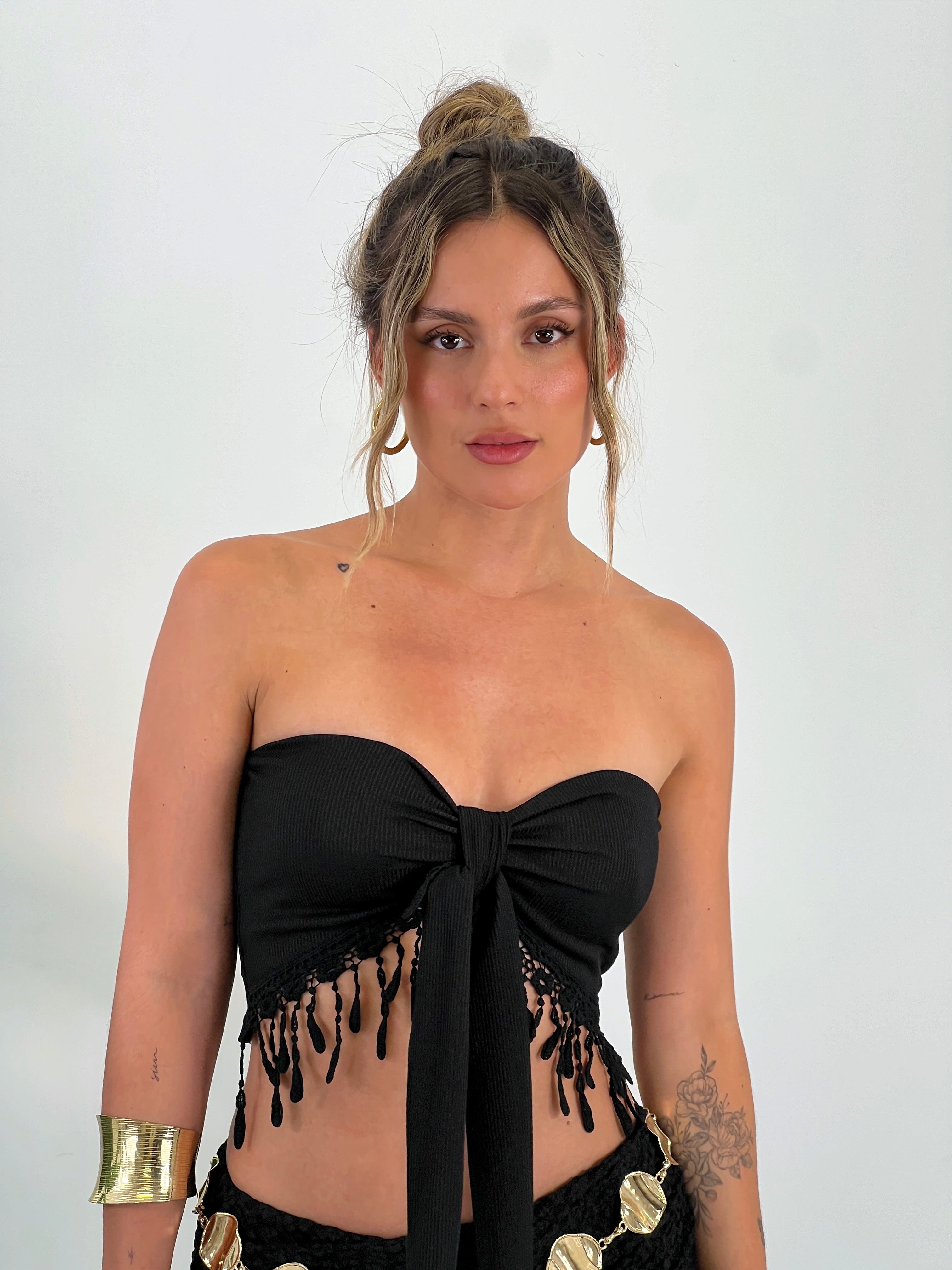 Bandana nudo flecos