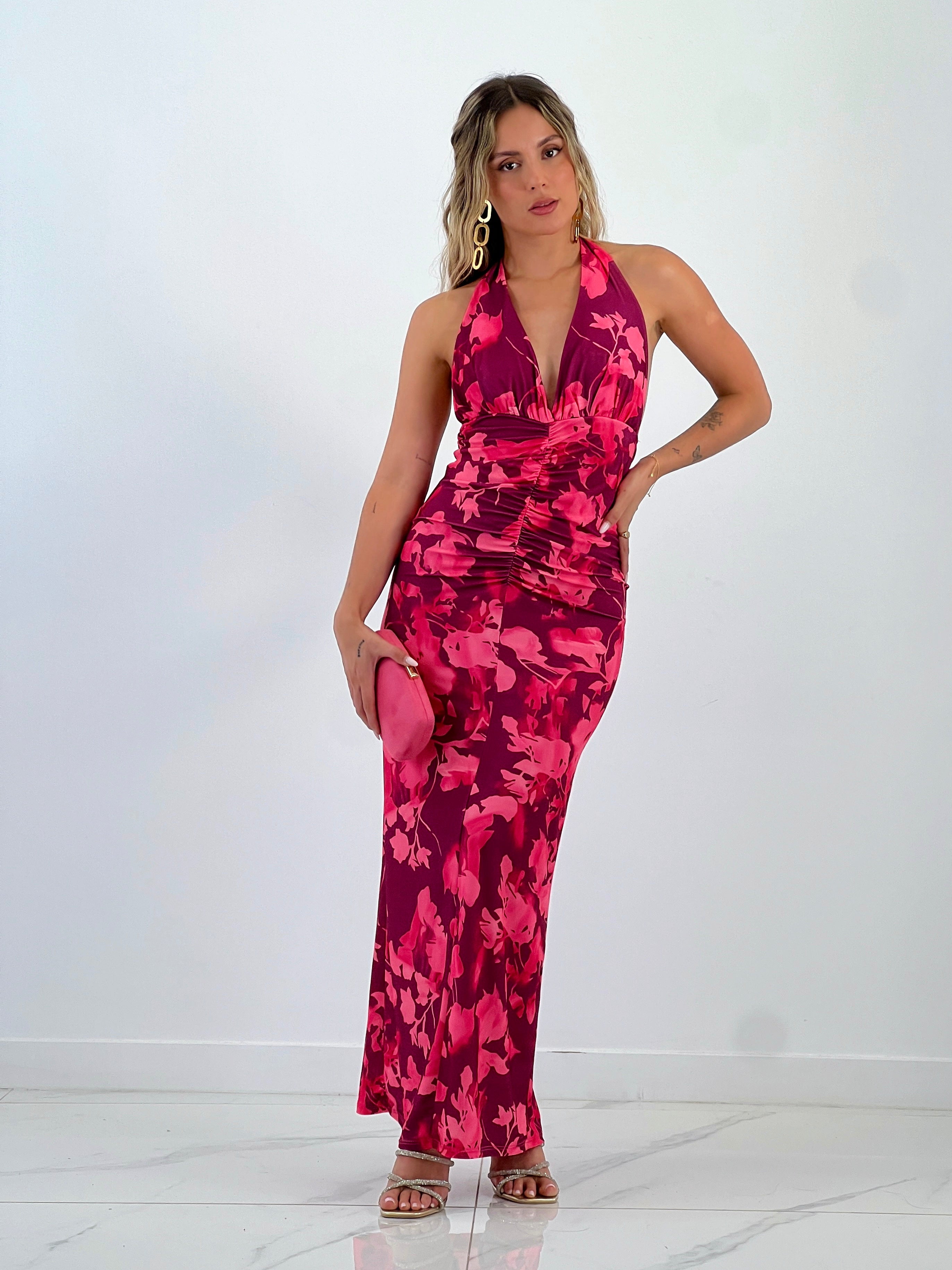 Vestido estampado fruncido - Zebra&Maduixa®