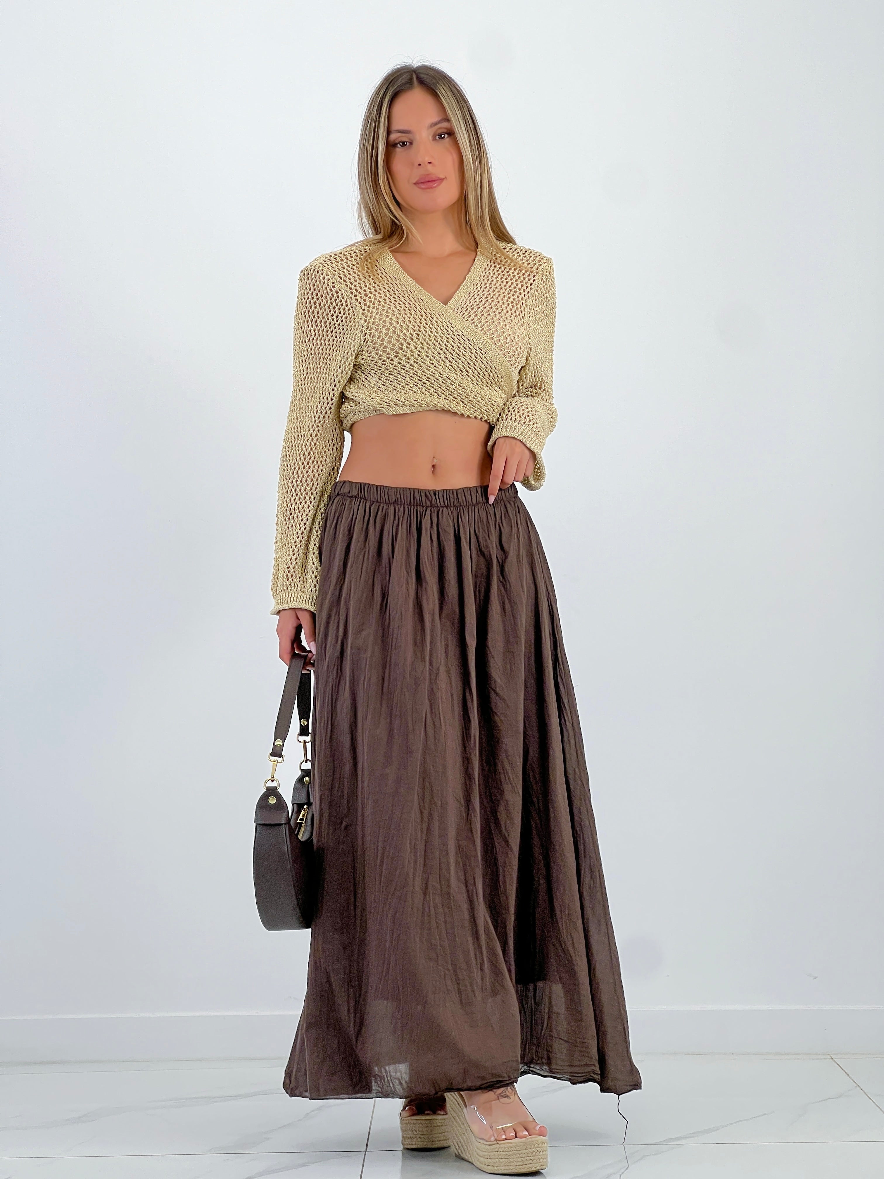 Falda larga efecto arrugado - Zebra&Maduixa®