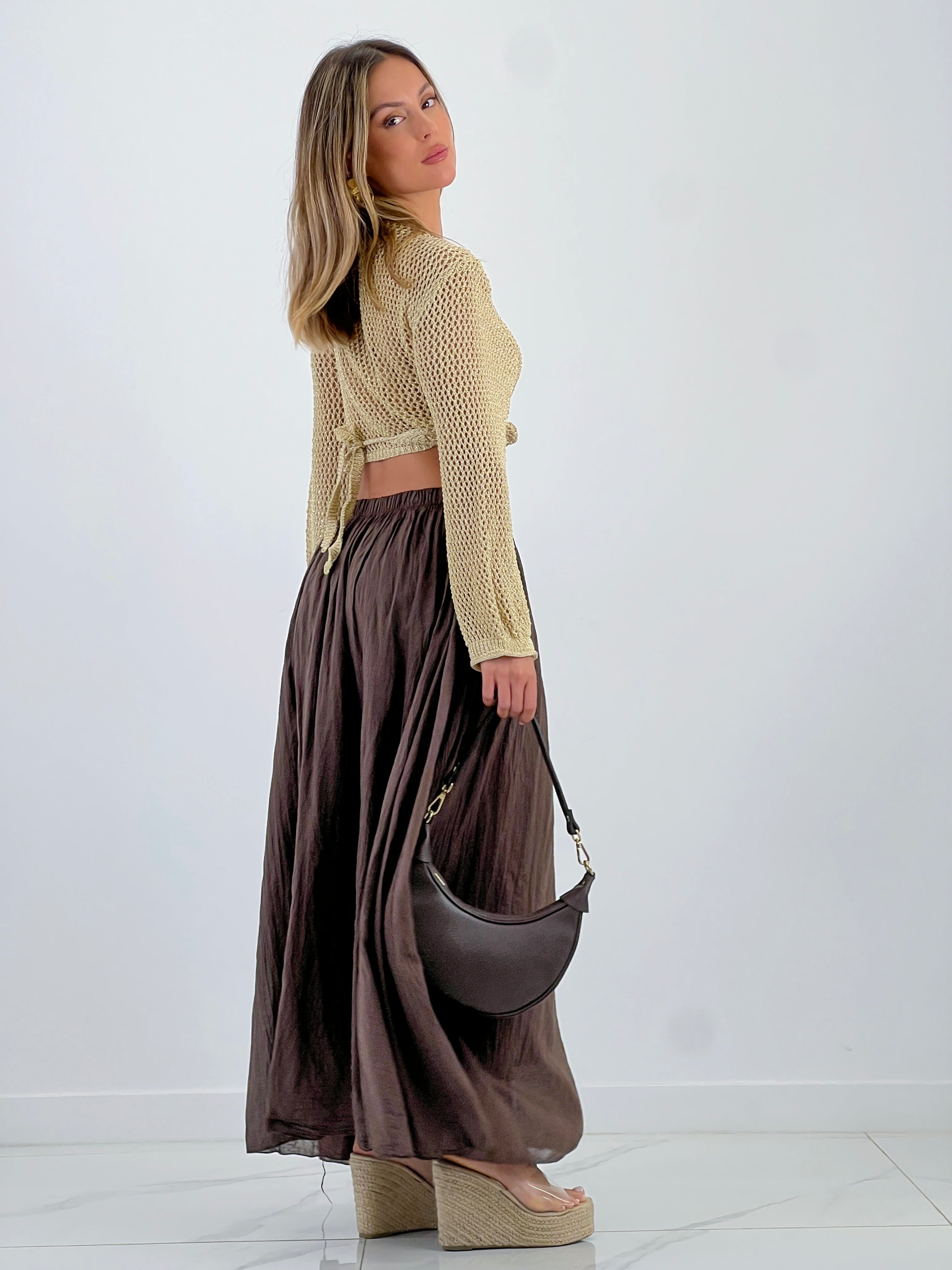 Falda larga efecto arrugado - Zebra&Maduixa®