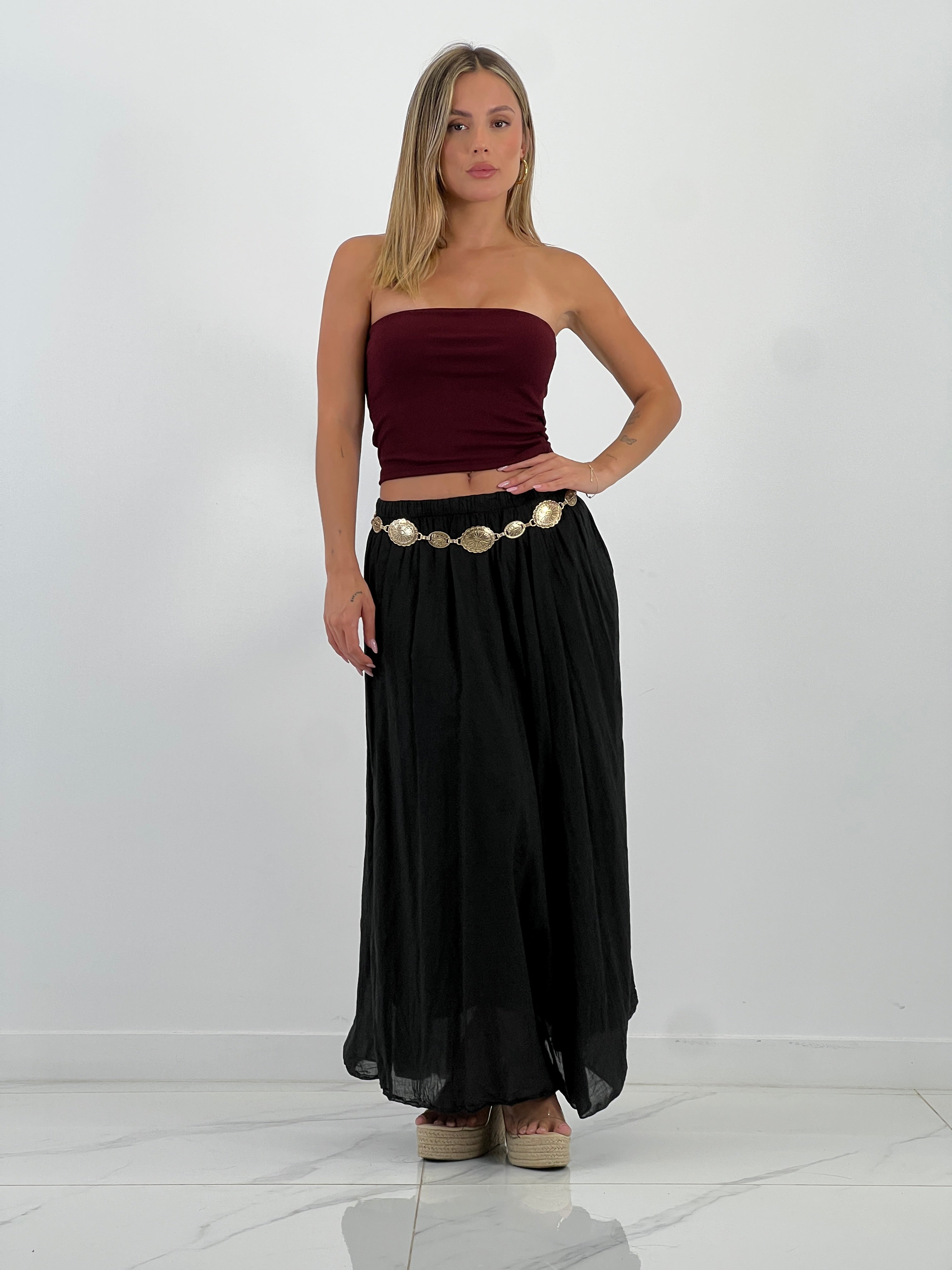Falda larga efecto arrugado - Zebra&Maduixa®