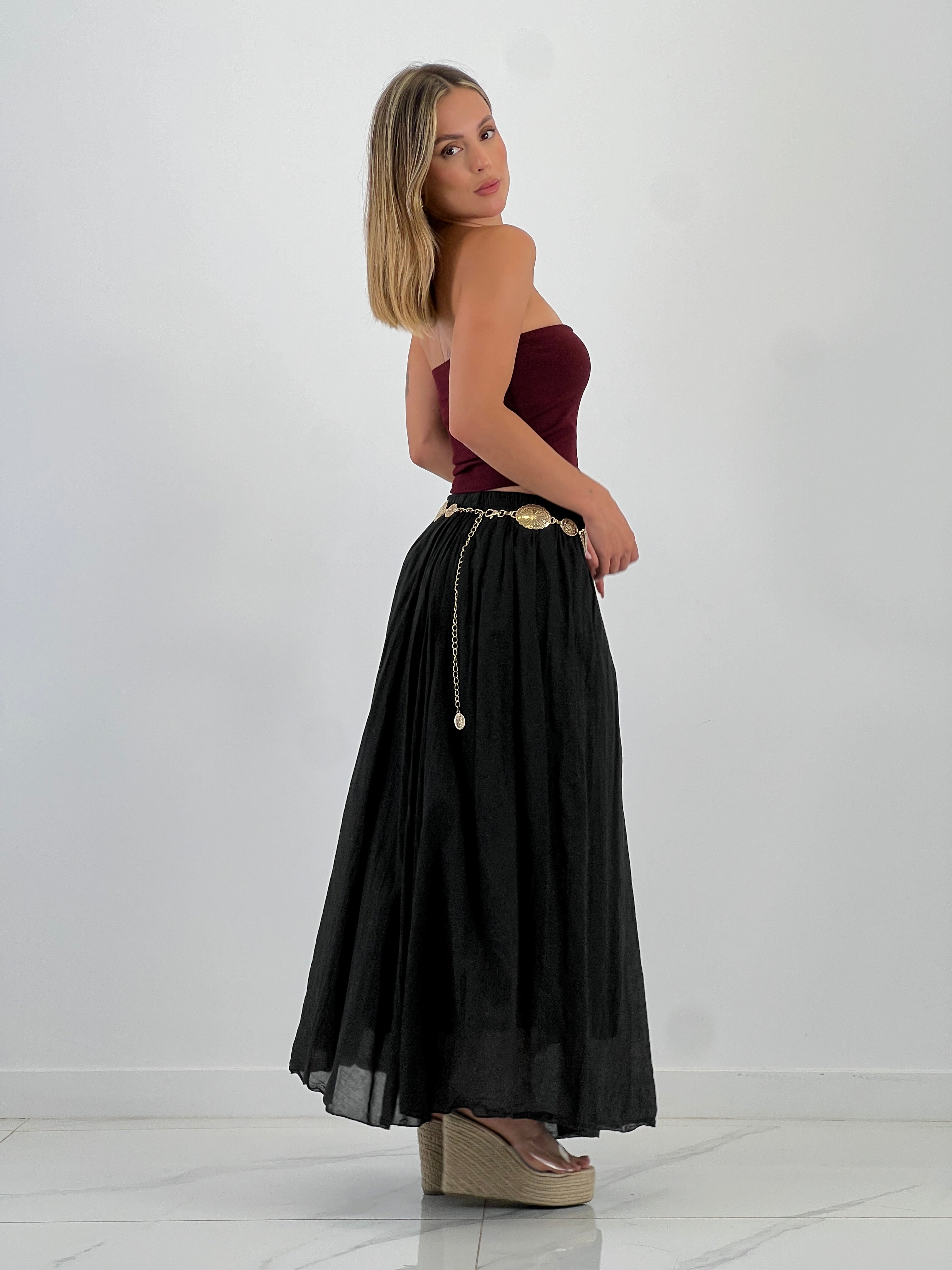 Falda larga efecto arrugado - Zebra&Maduixa®