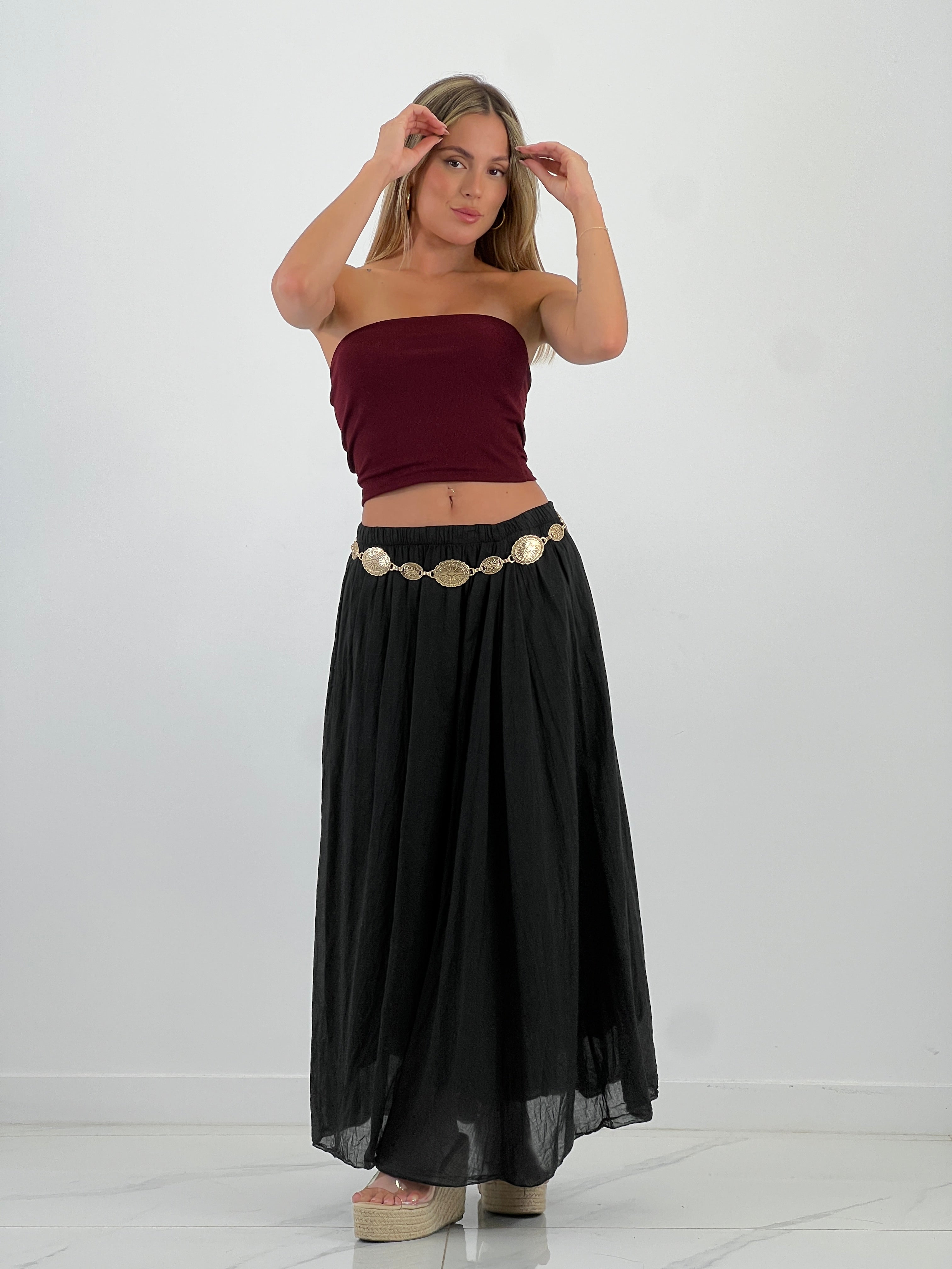 Falda larga efecto arrugado - Zebra&Maduixa®