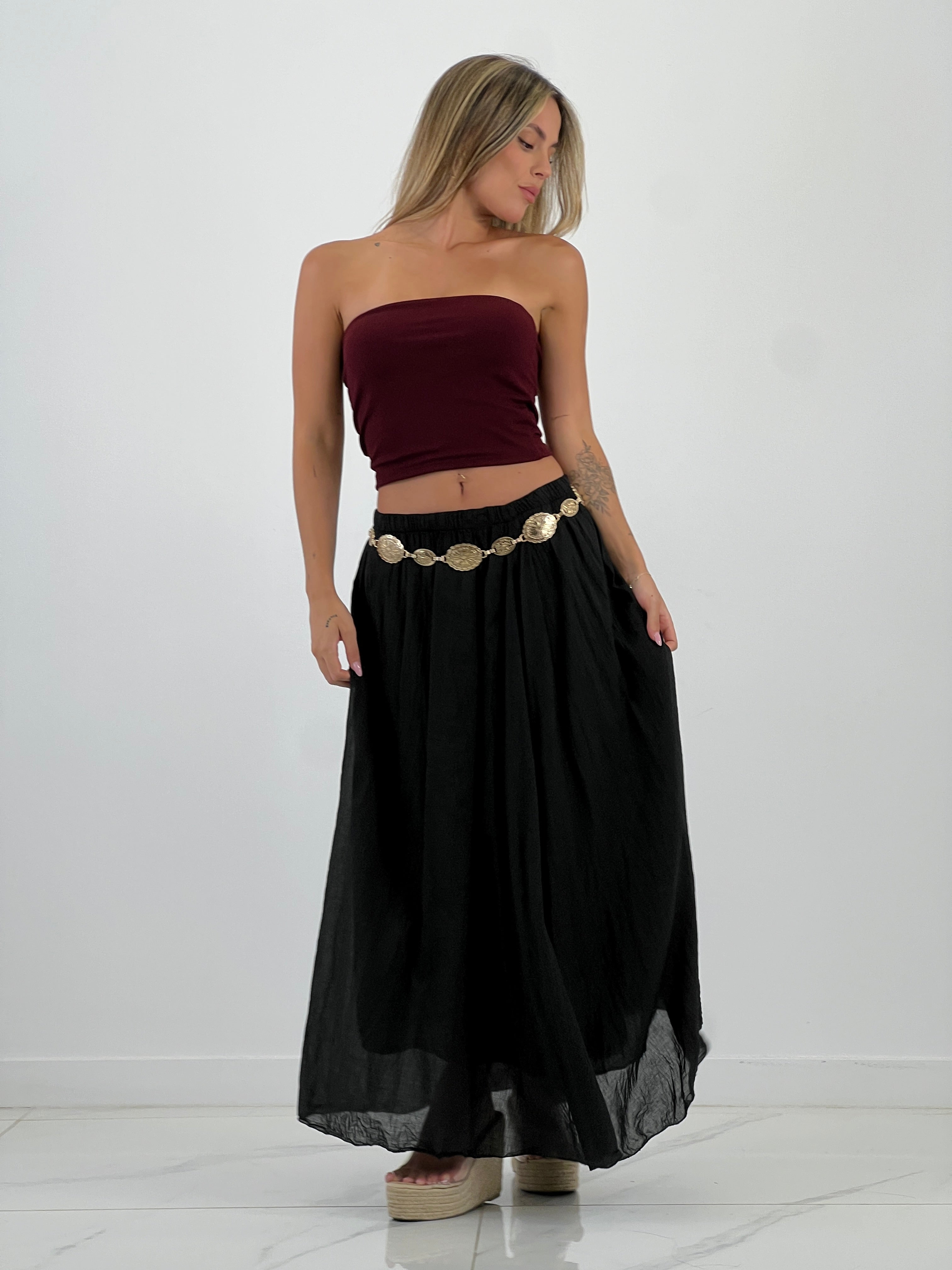 Falda larga efecto arrugado - Zebra&Maduixa®