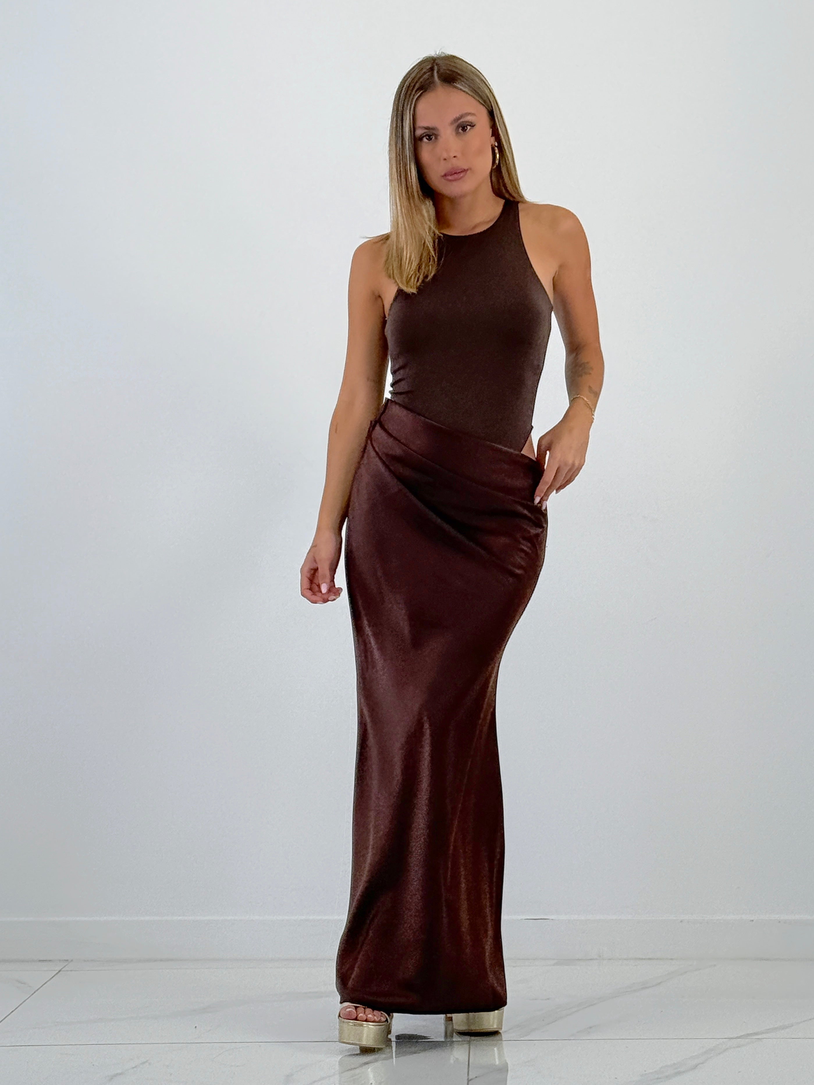 Vestido combinado raso Ania - Zebra&Maduixa®