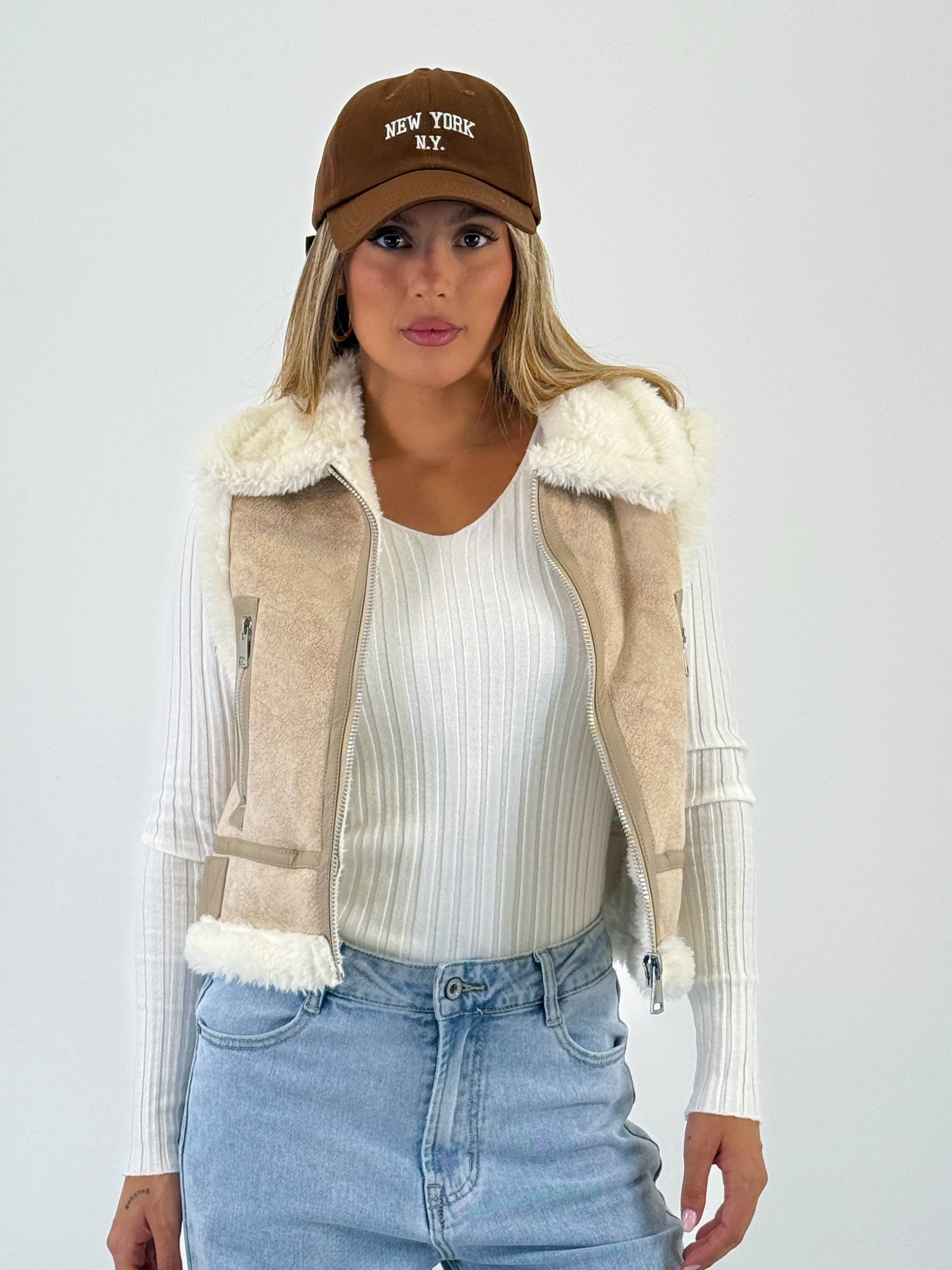 Gilet court réversible