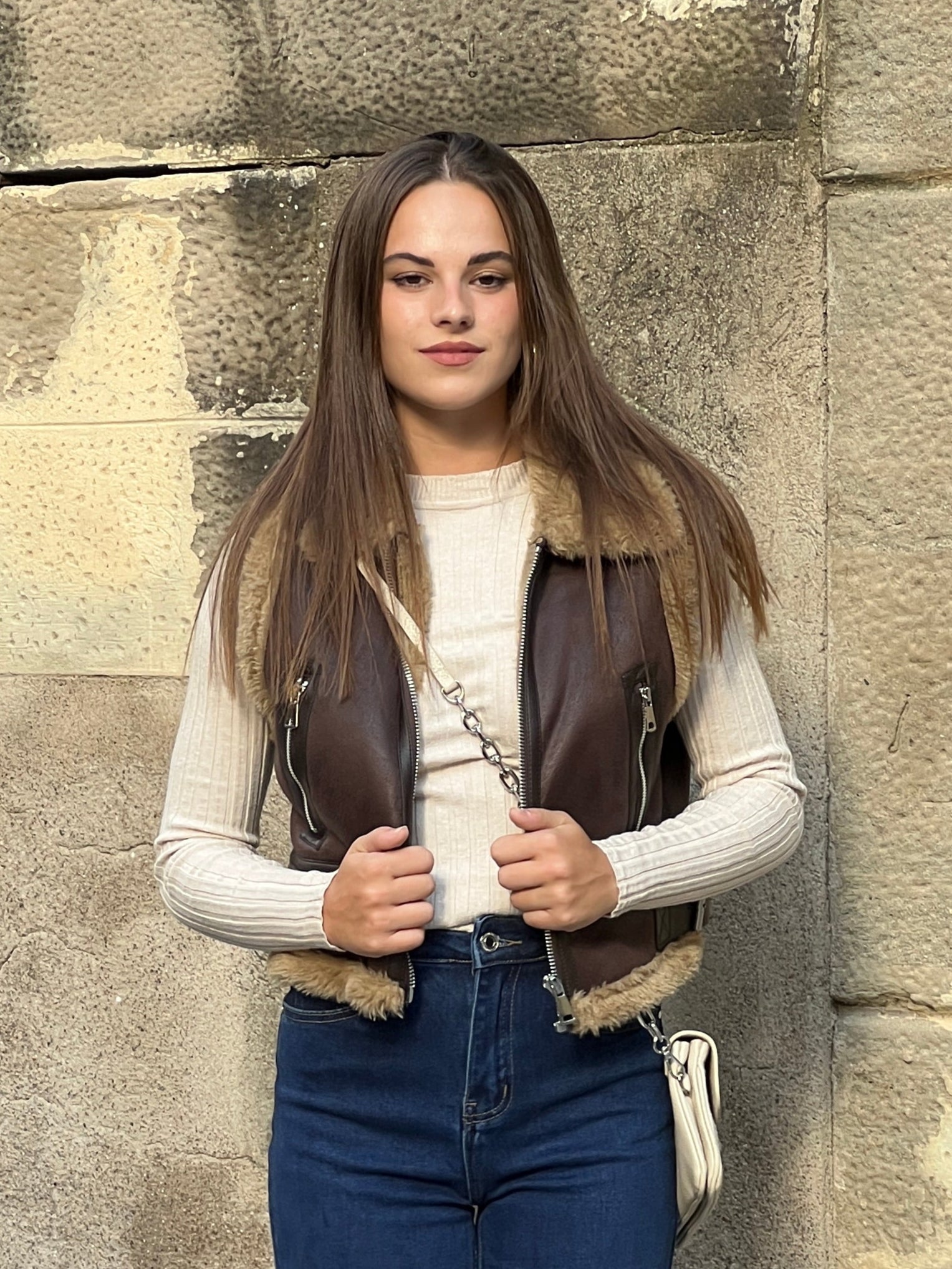 Gilet court réversible