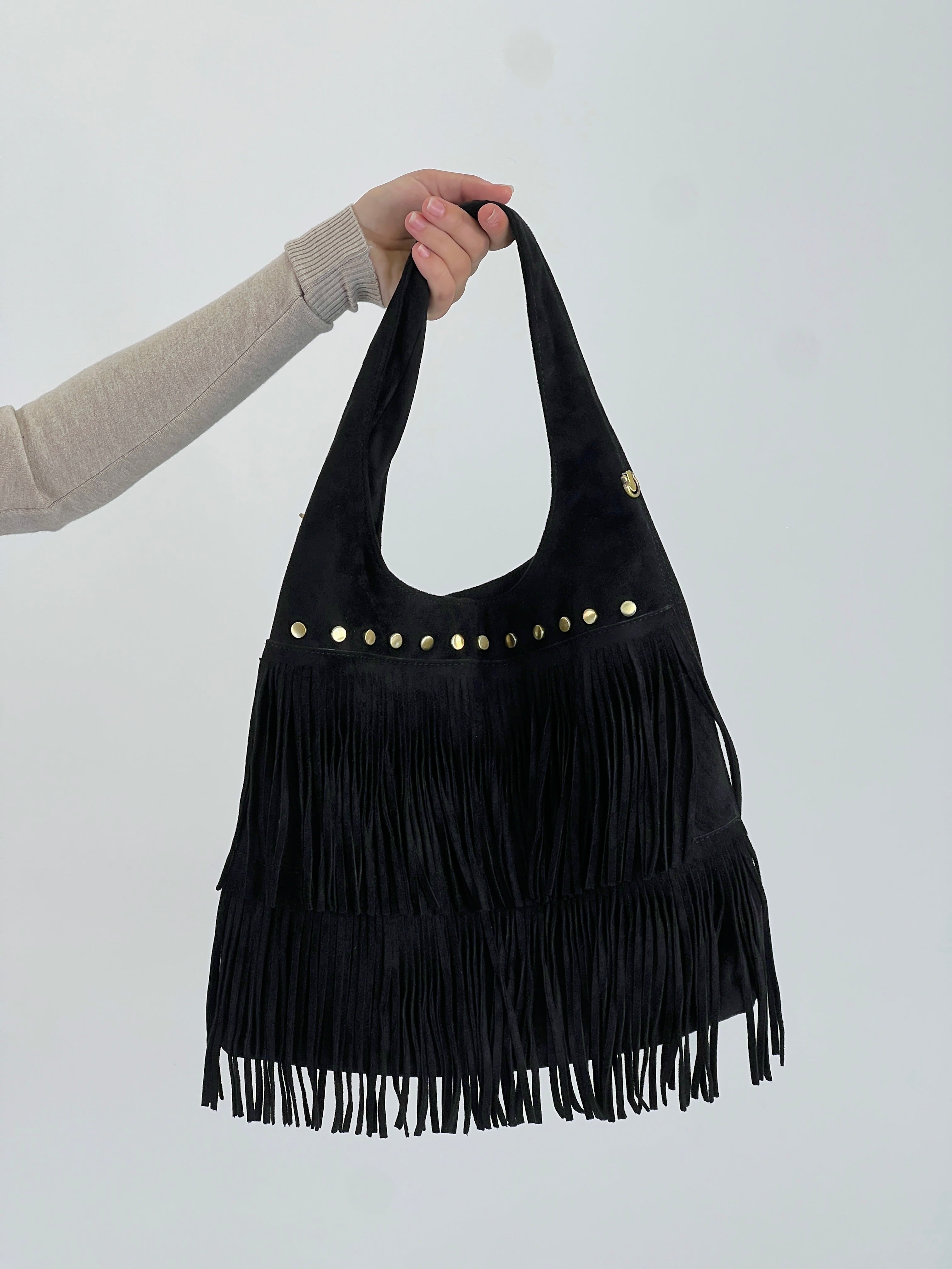 Bolso flecos tachuela - Zebra&Maduixa®