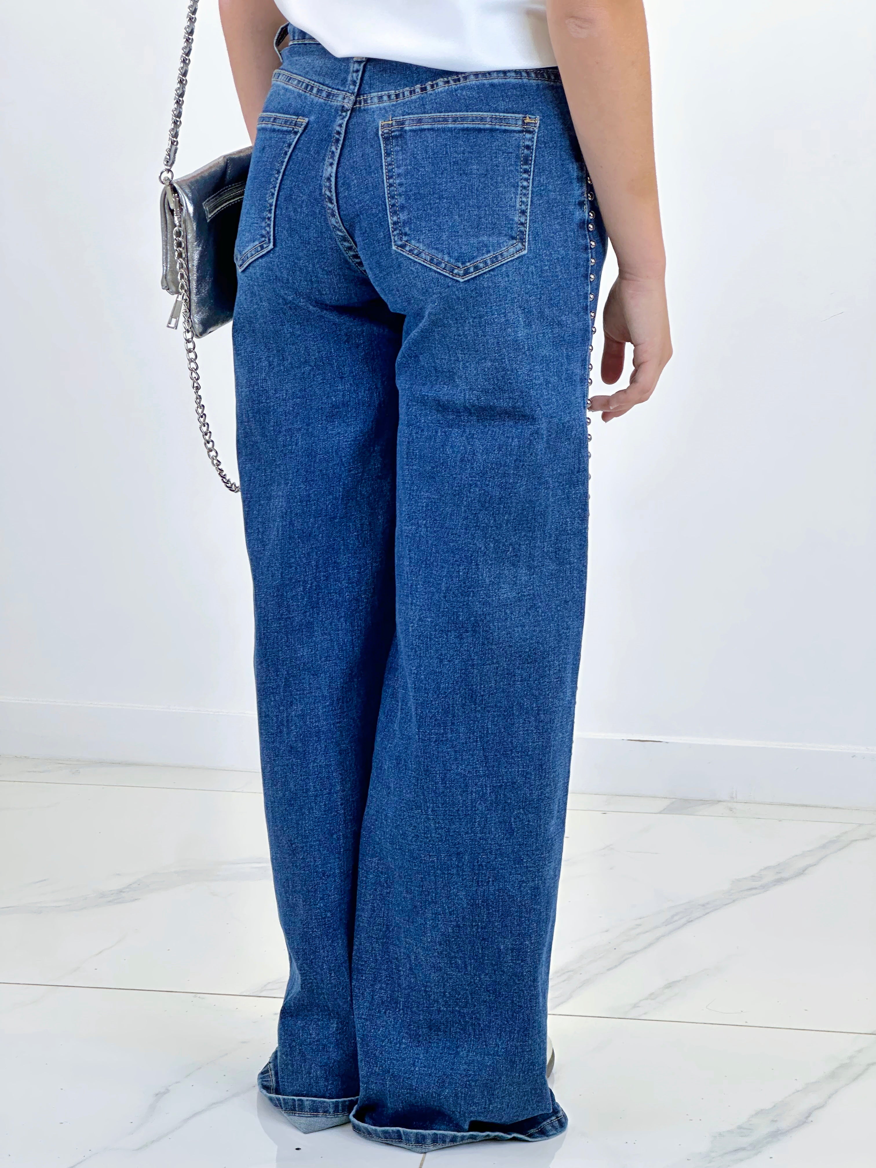 Jeans wide leg tachuelas - Zebra&Maduixa®