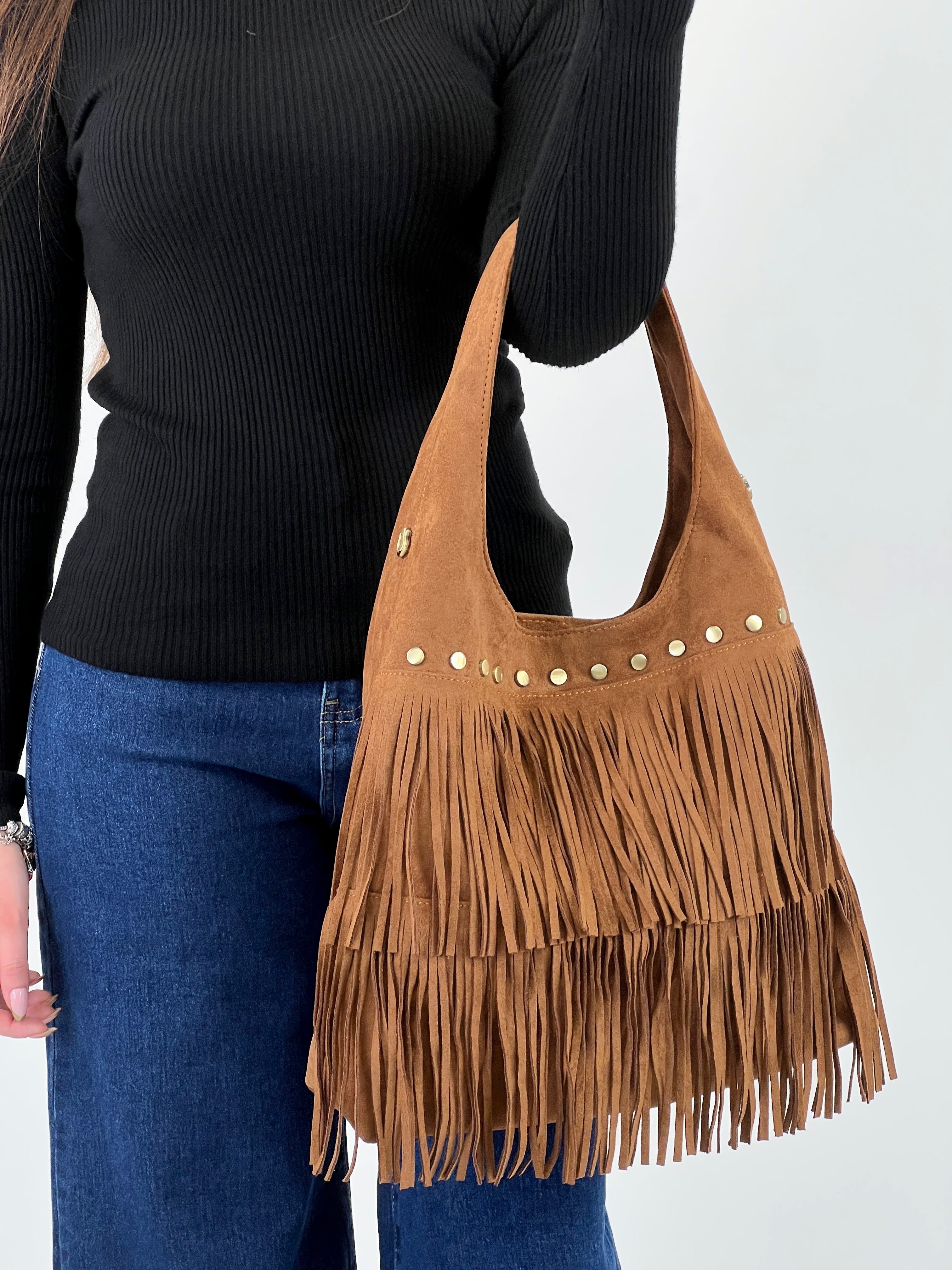 Bolso flecos tachuela - Zebra&Maduixa®