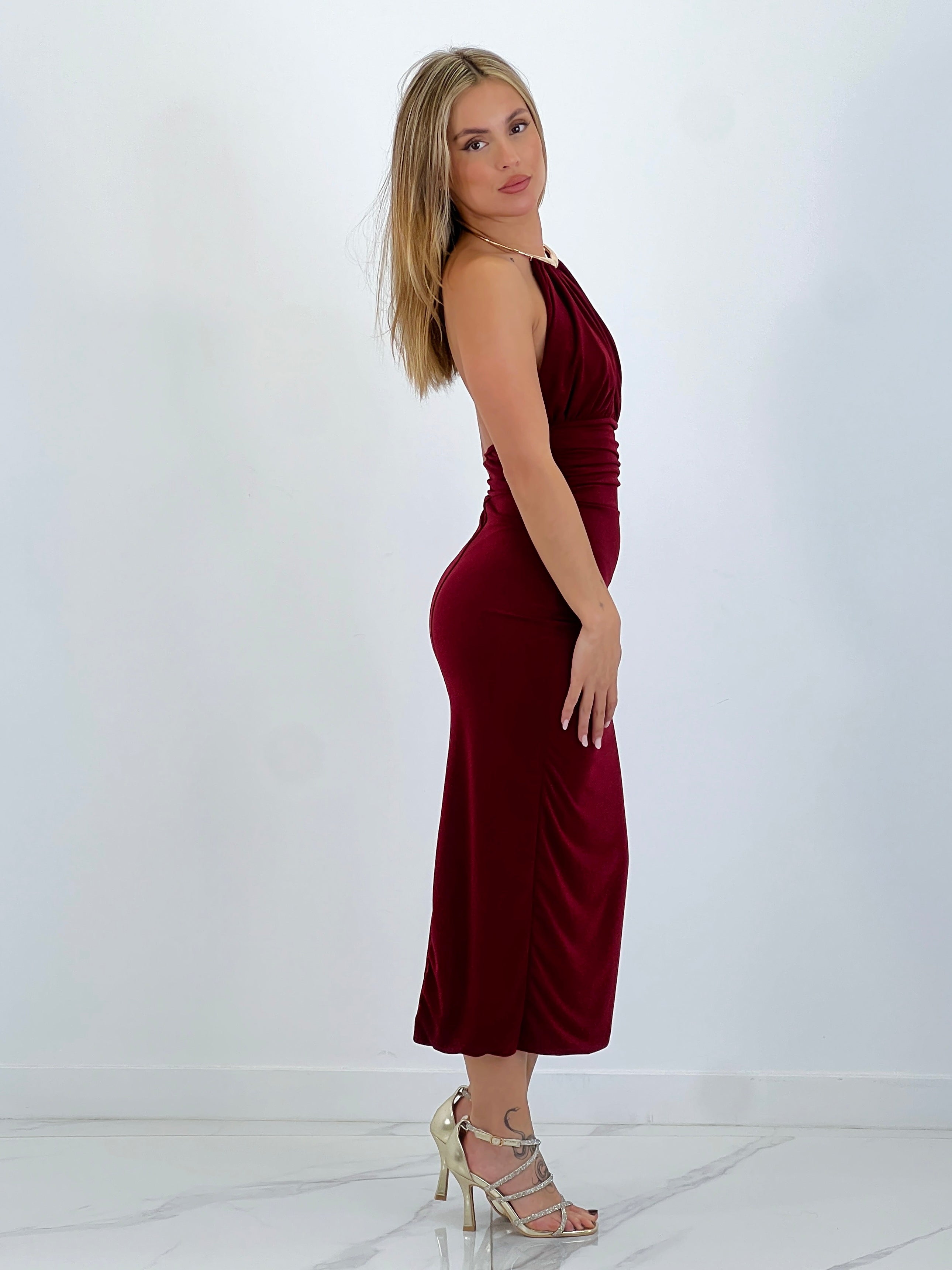 Vestido halter midi joyería - Zebra&Maduixa®