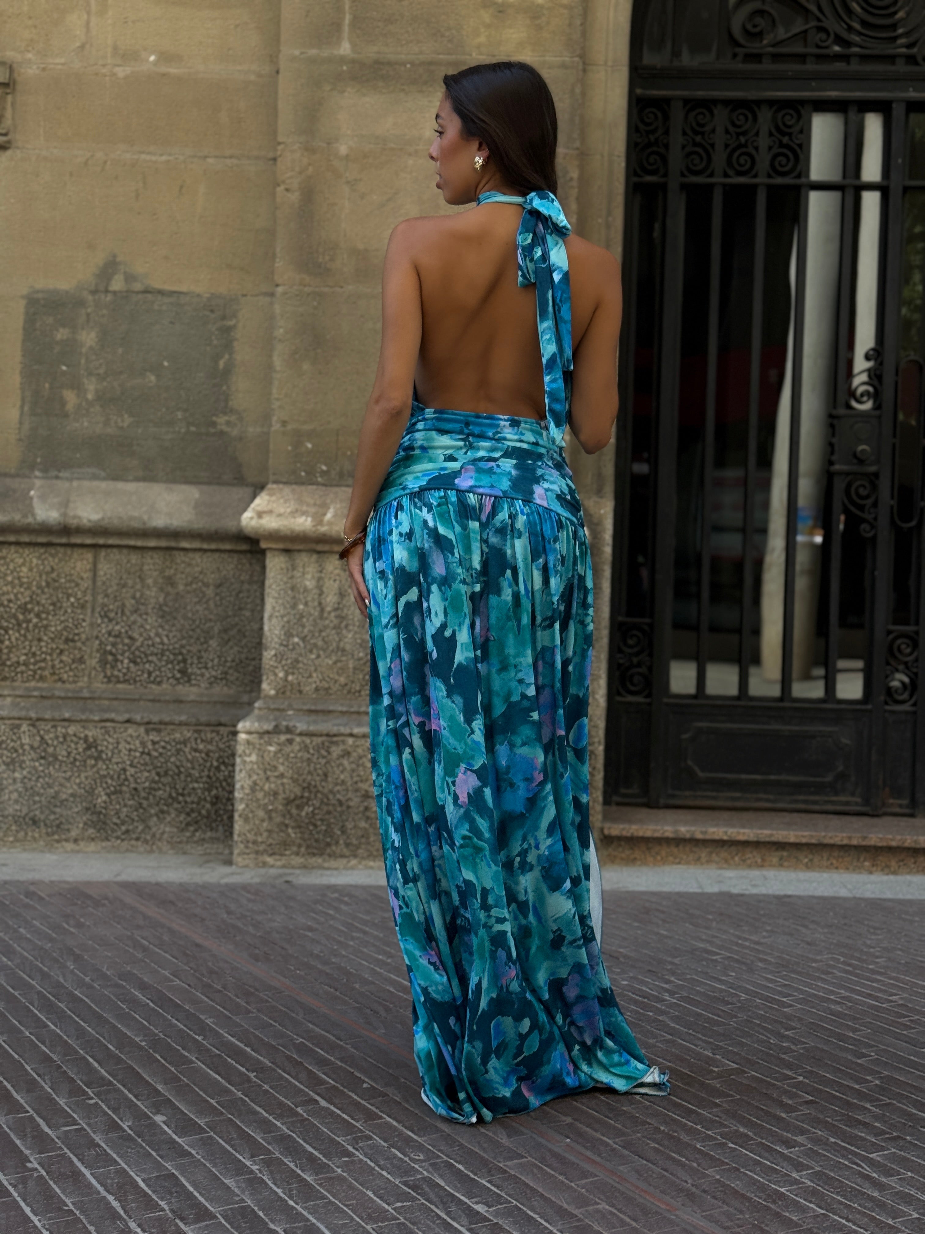 Vestit halter estampat Niria