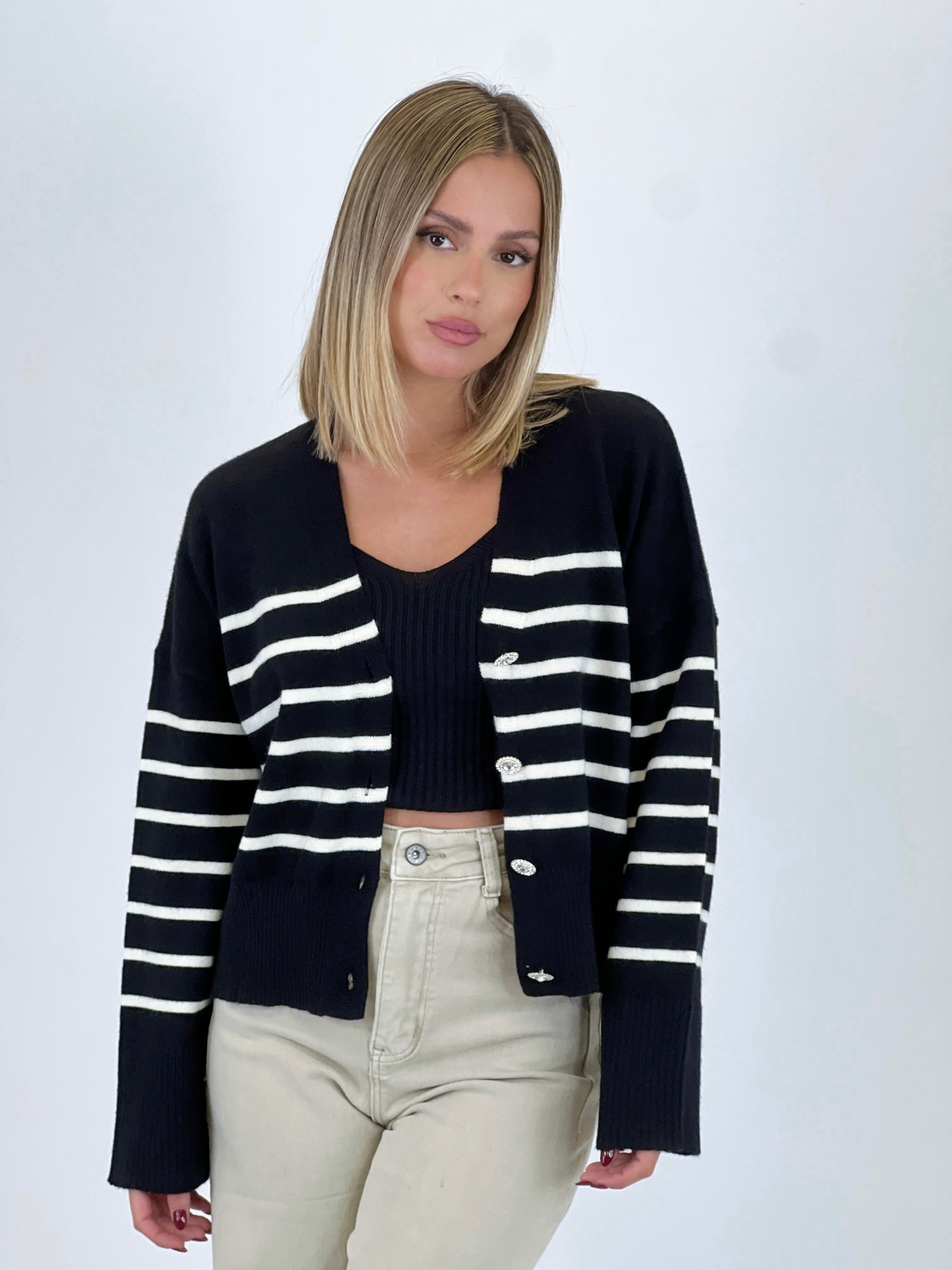 Chaqueta rayas botones - Zebra&Maduixa®