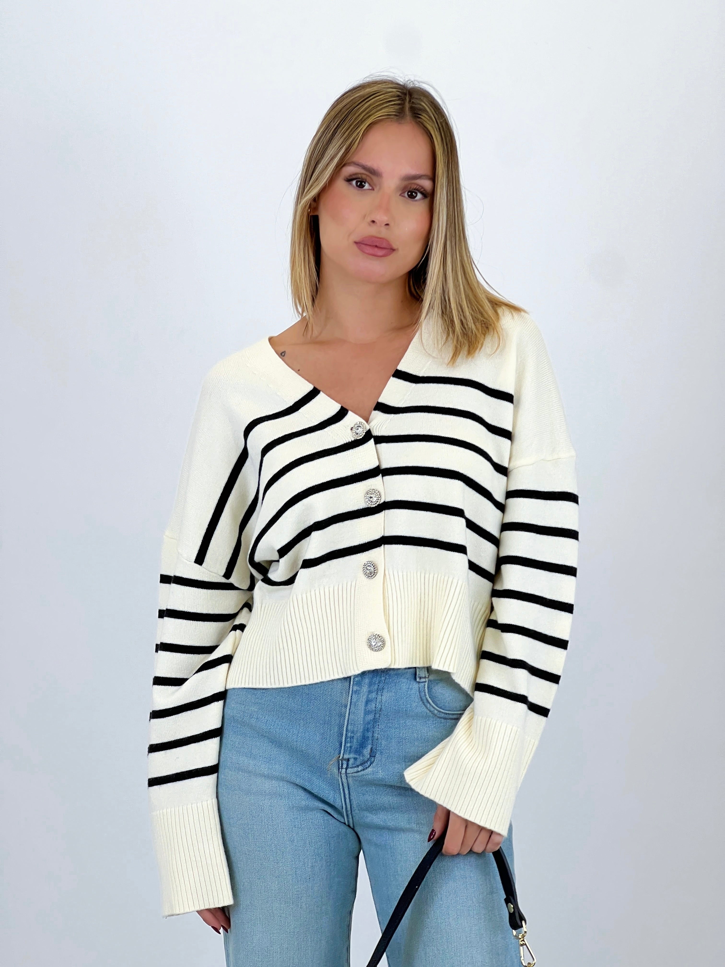 Chaqueta rayas botones - Zebra&Maduixa®