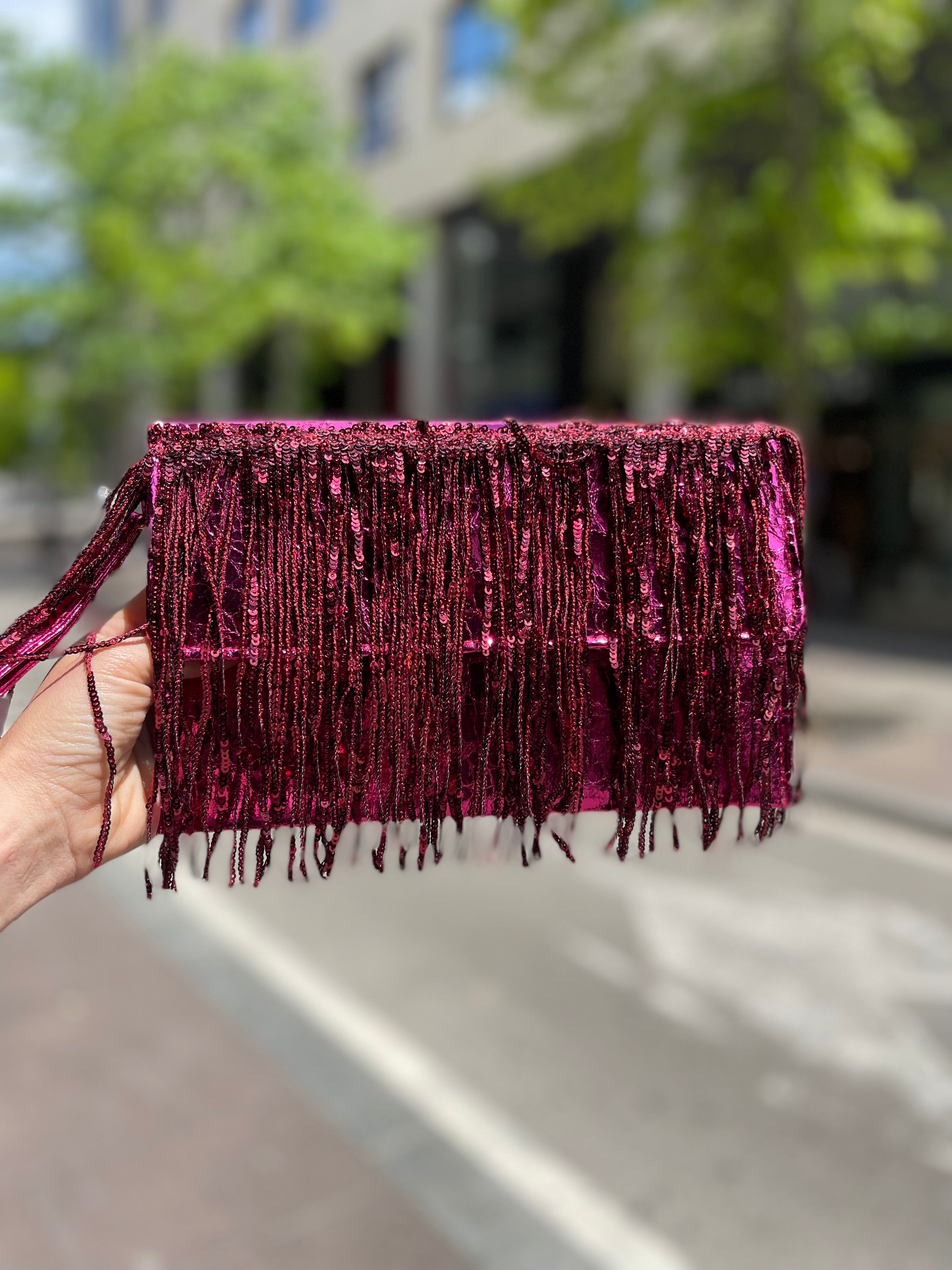 Bolso de mano tiras lentejuelas - Zebra&Maduixa®