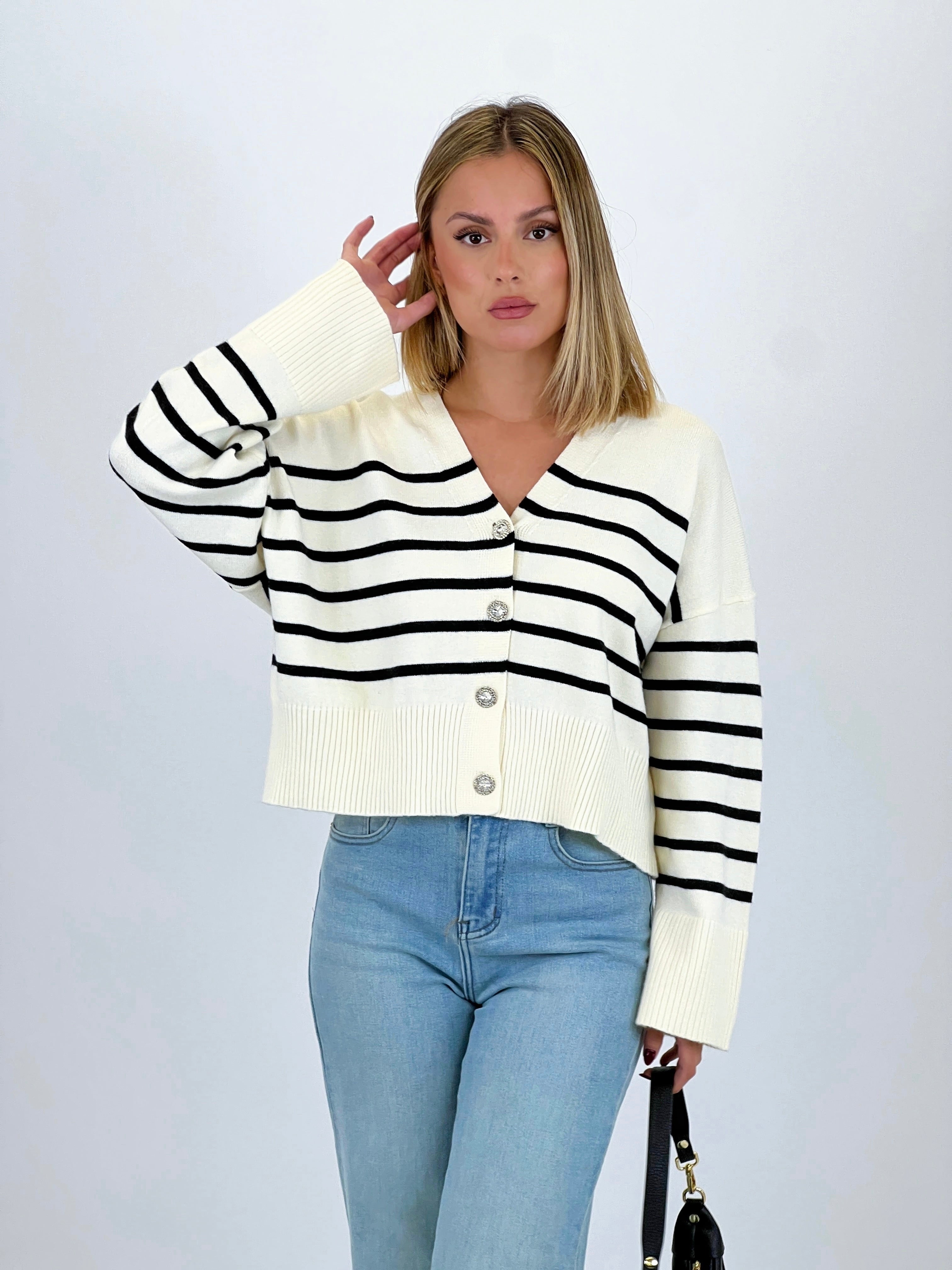 Chaqueta rayas botones - Zebra&Maduixa®