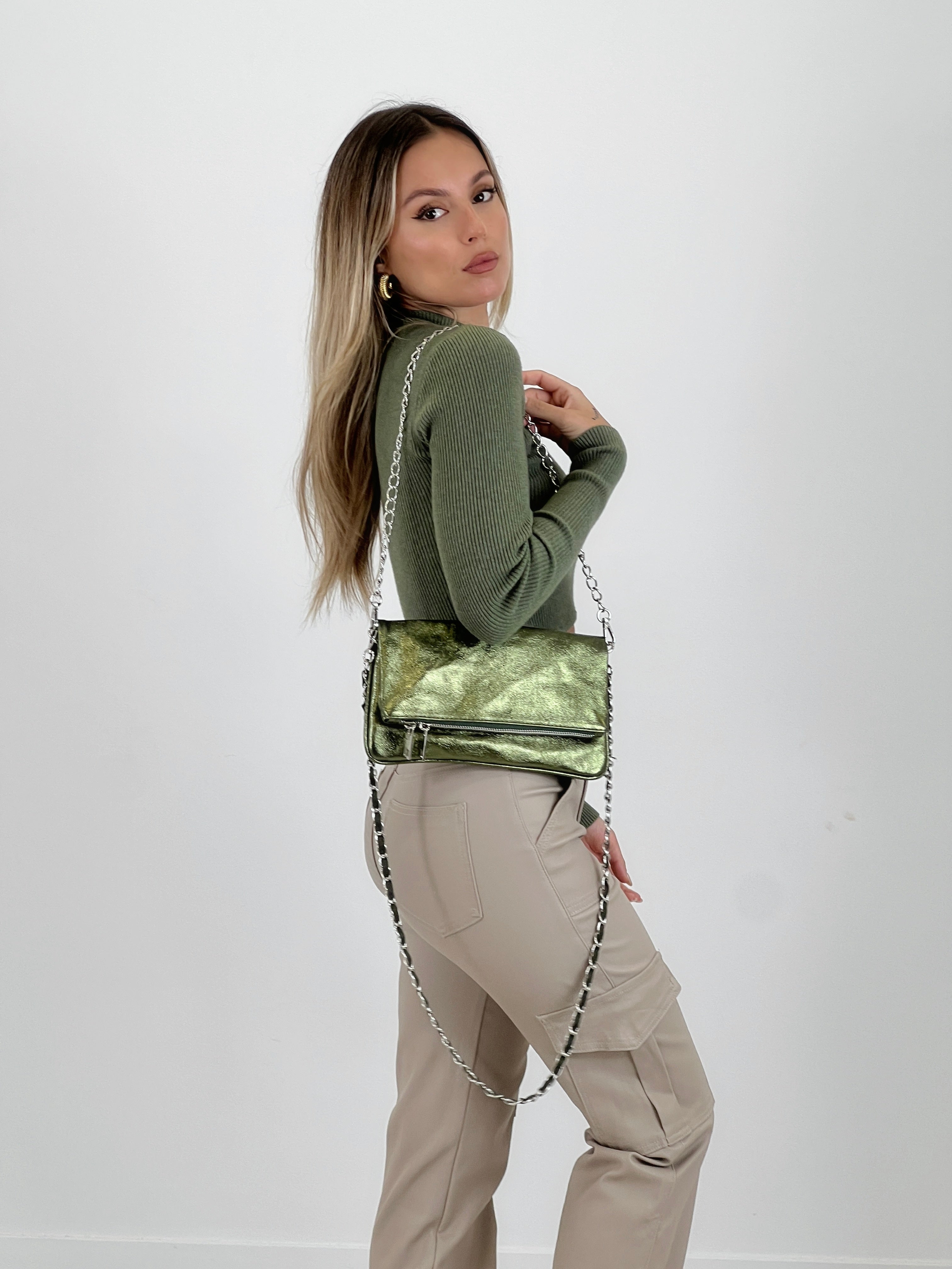 Bolso metalizado cadenas - Zebra&Maduixa®
