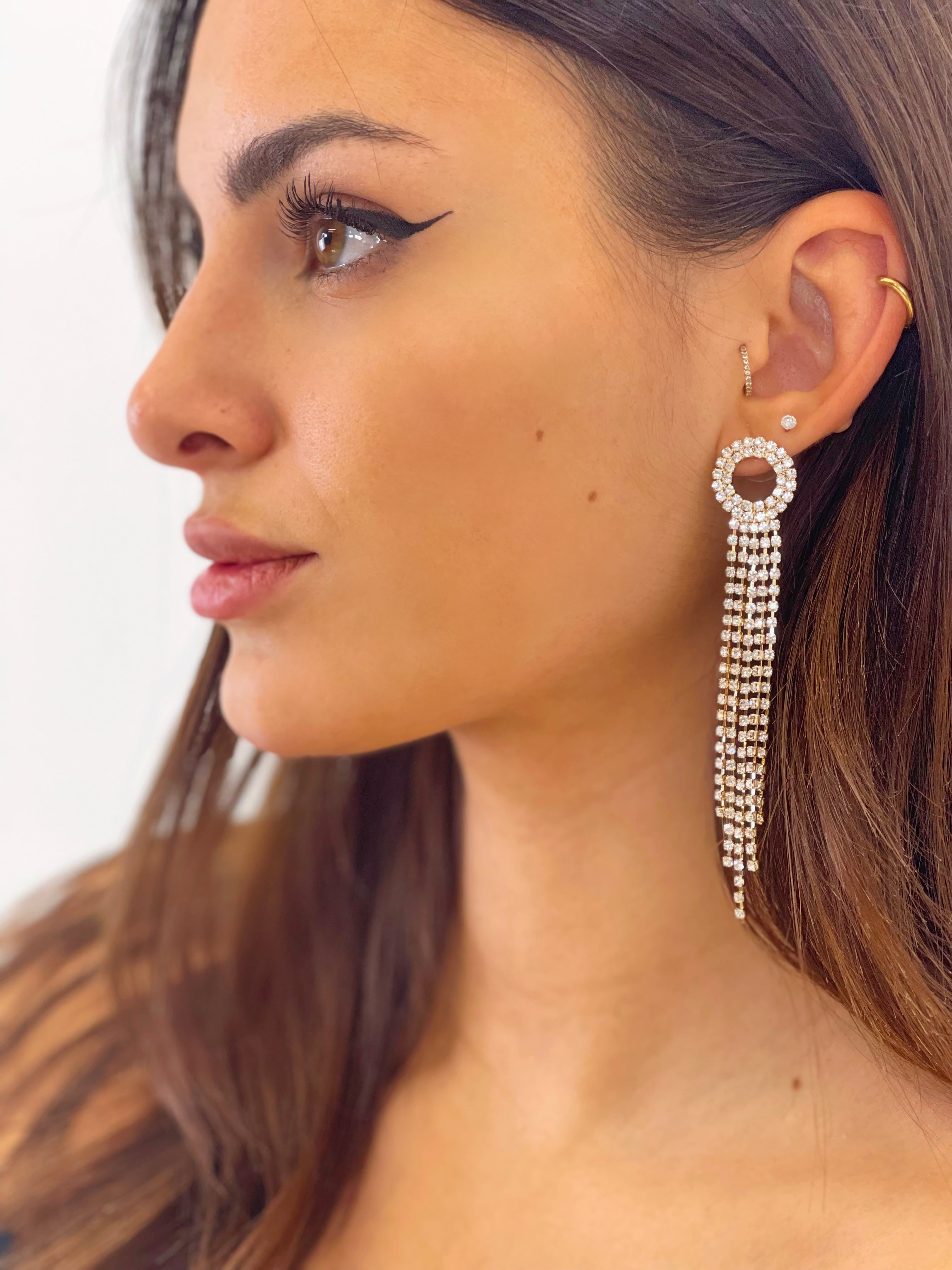 Pendientes circulo pedrería - Zebra&Maduixa®