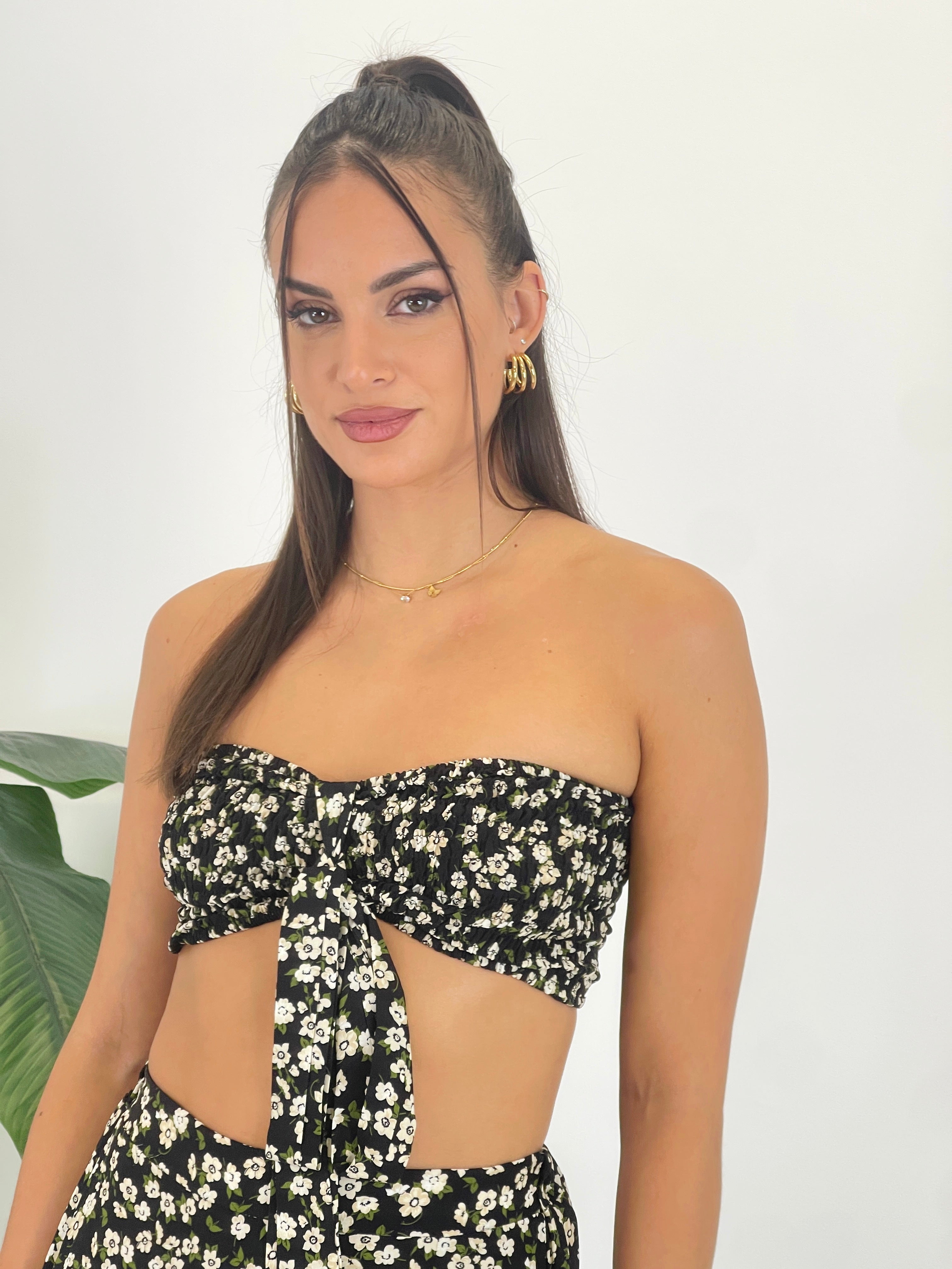 Crop top estampado floral - Zebra&Maduixa®