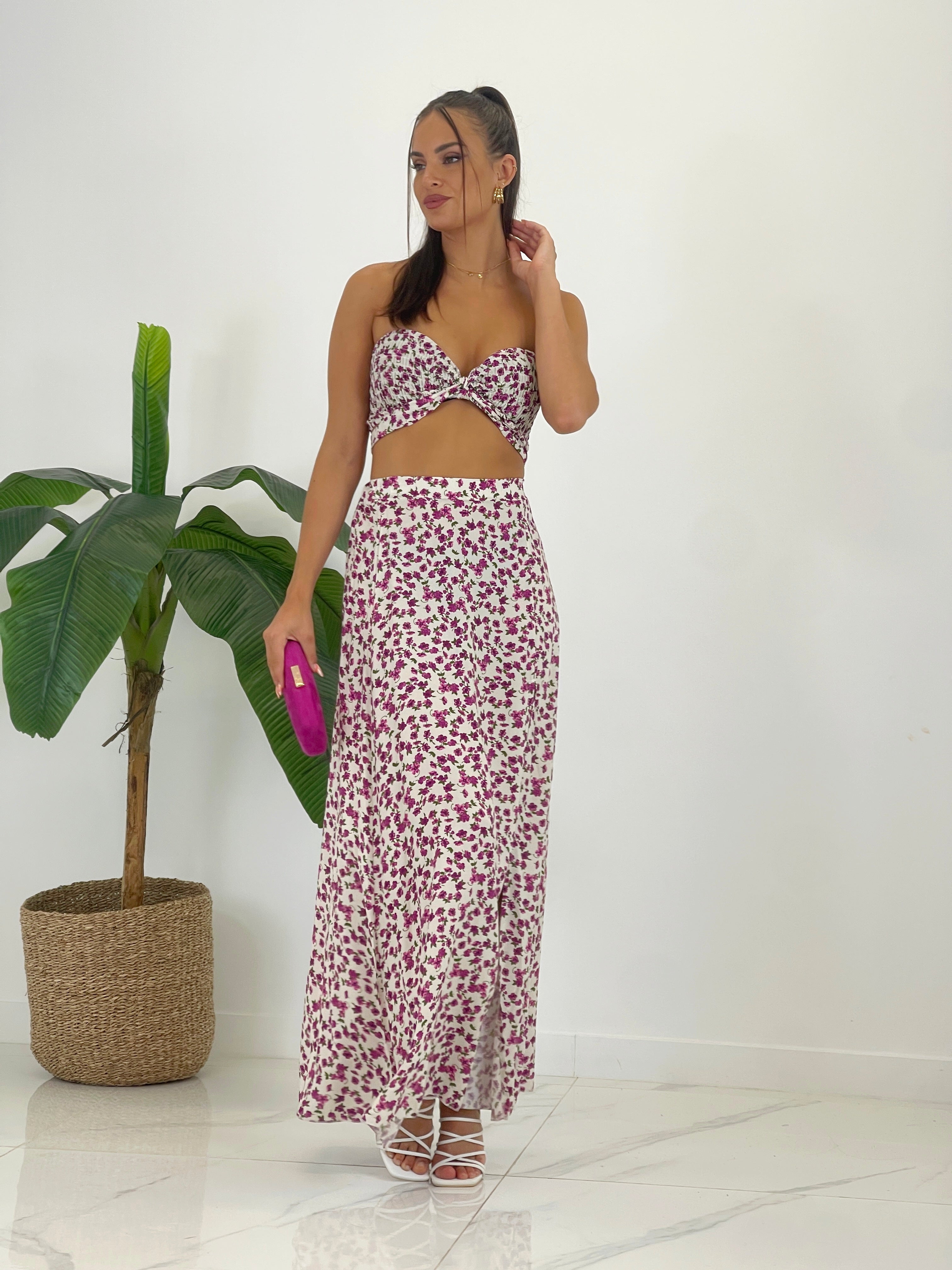 Crop top estampado floral - Zebra&Maduixa®