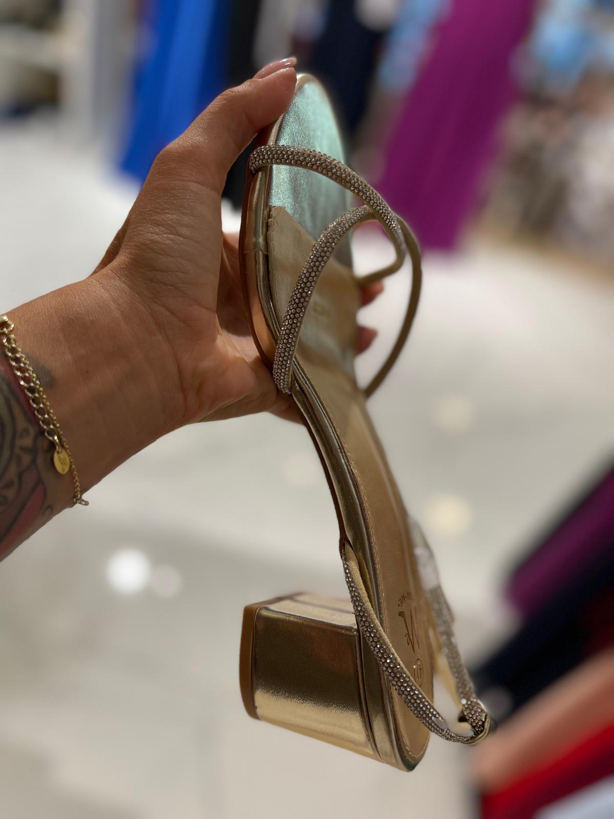 Braided glitter sandals