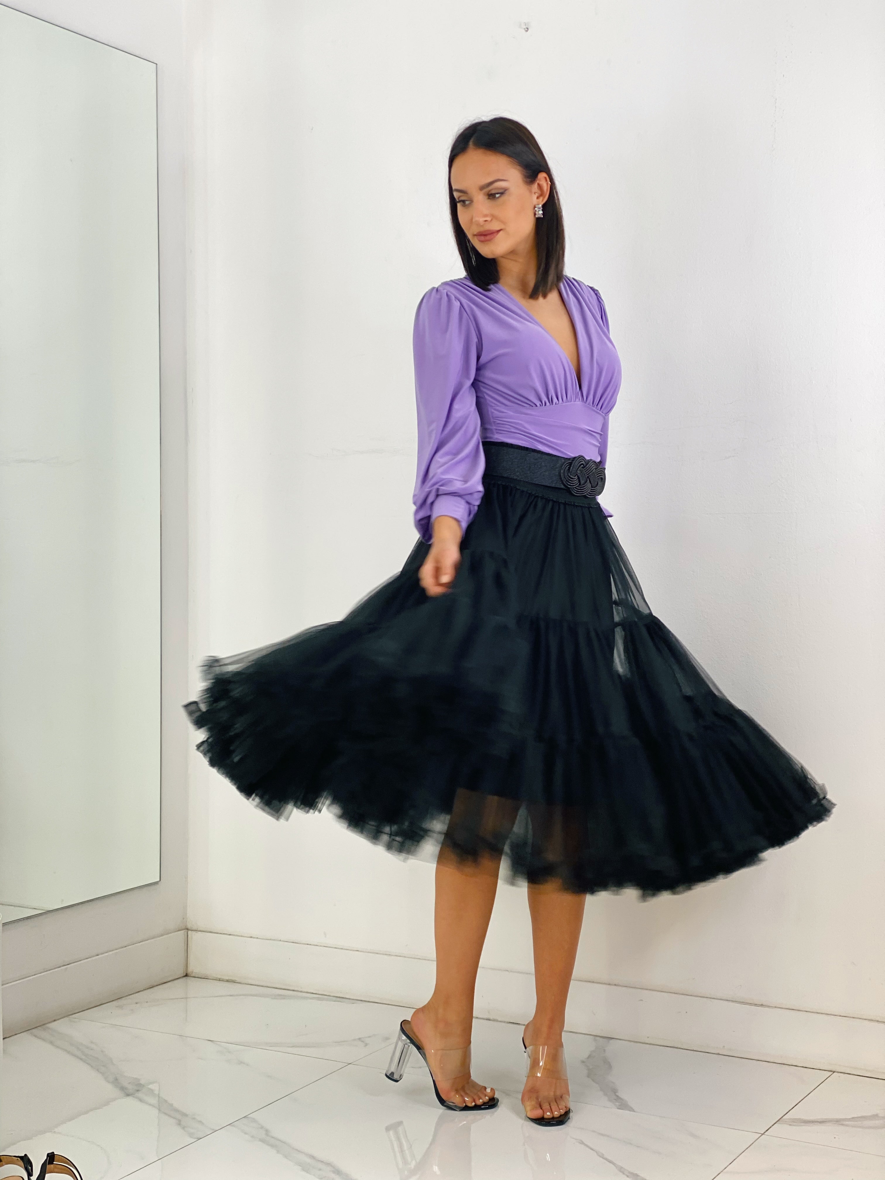 Falda tul midi con volantes - Zebra&Maduixa®