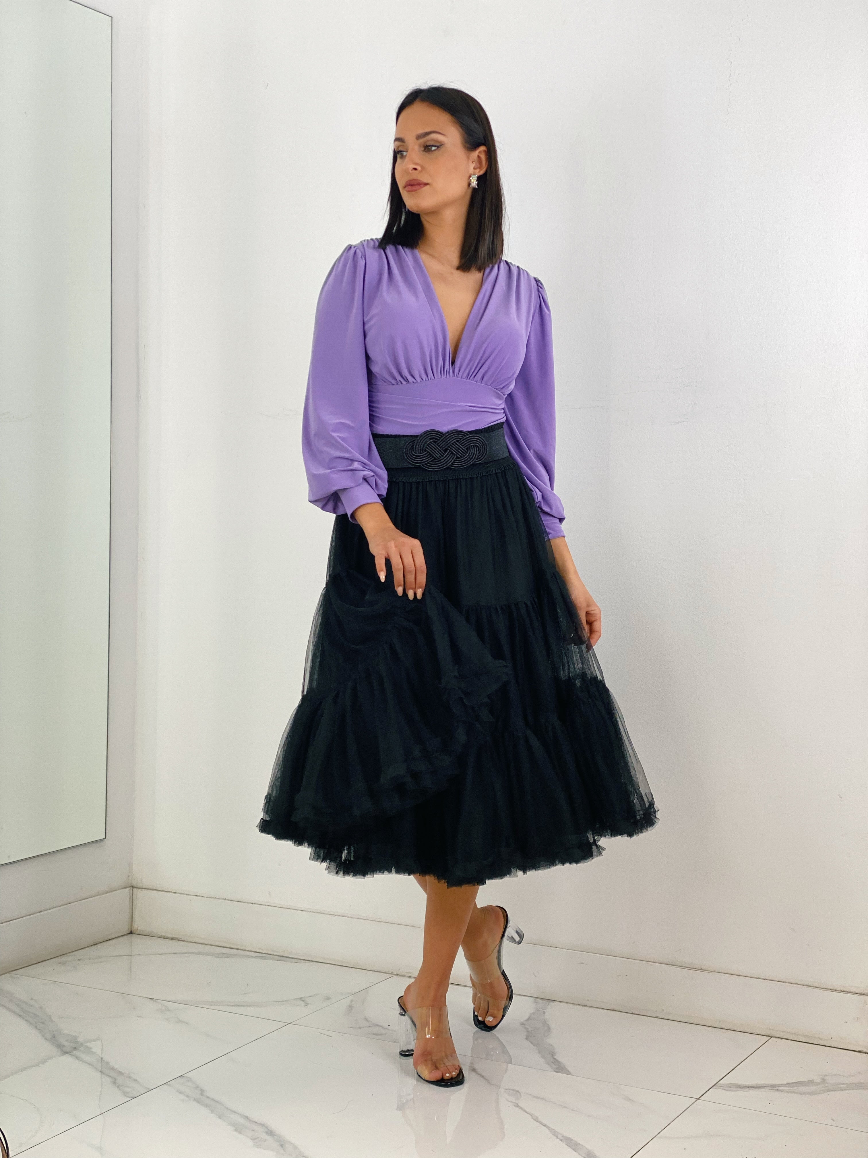 Falda tul midi con volantes - Zebra&Maduixa®