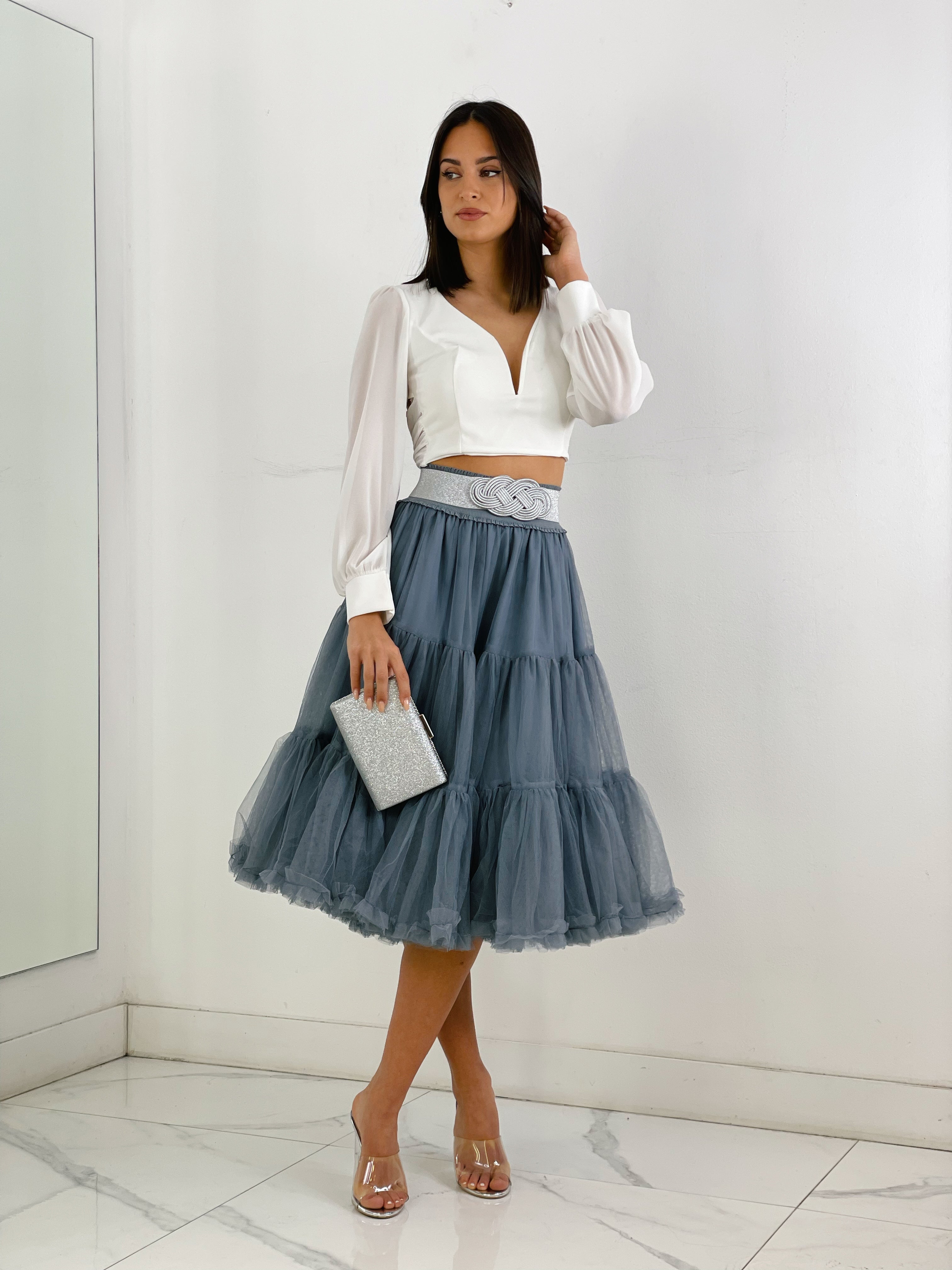 Falda tul midi con volantes - Zebra&Maduixa®