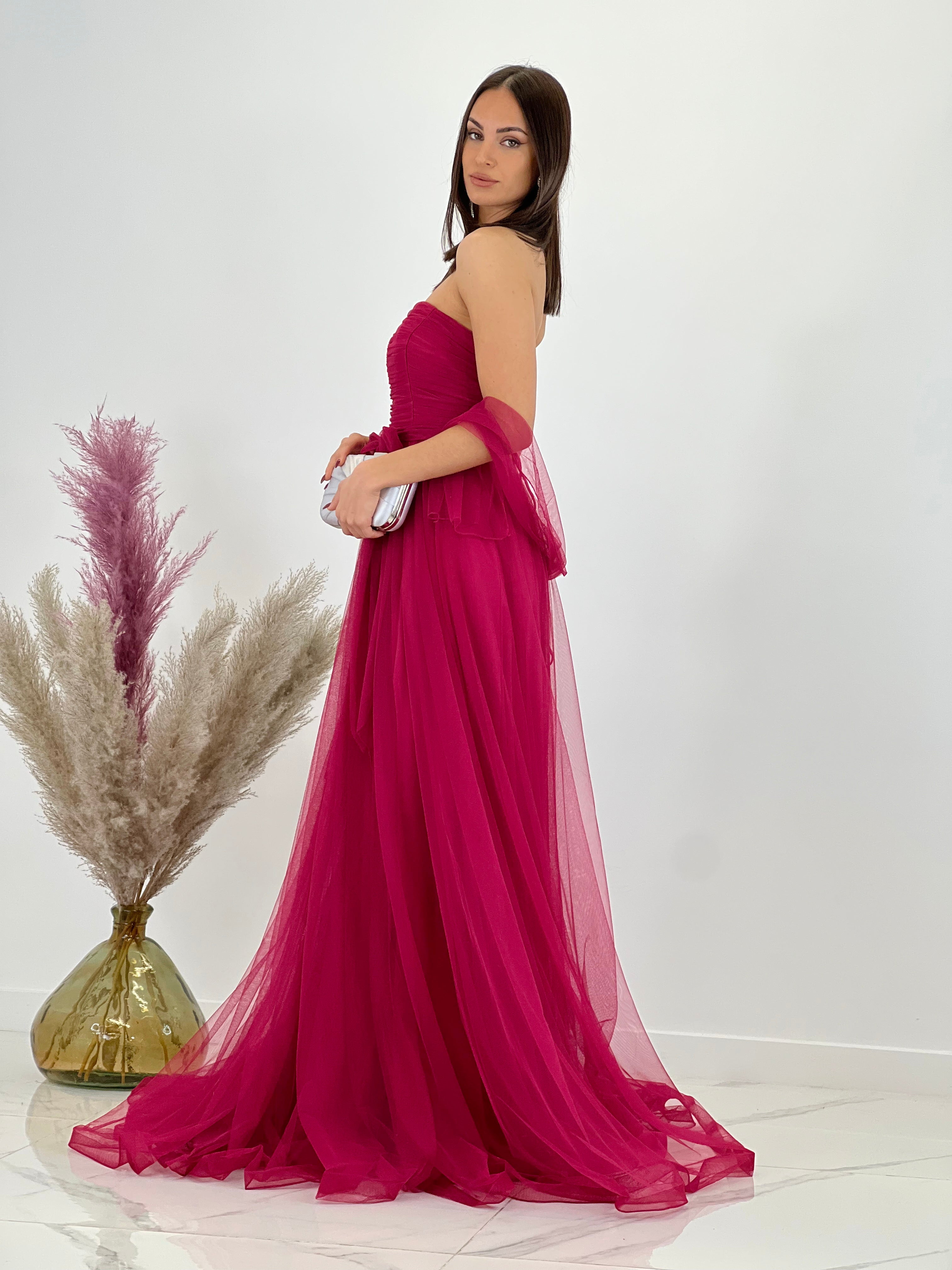 Valeria long tulle dress