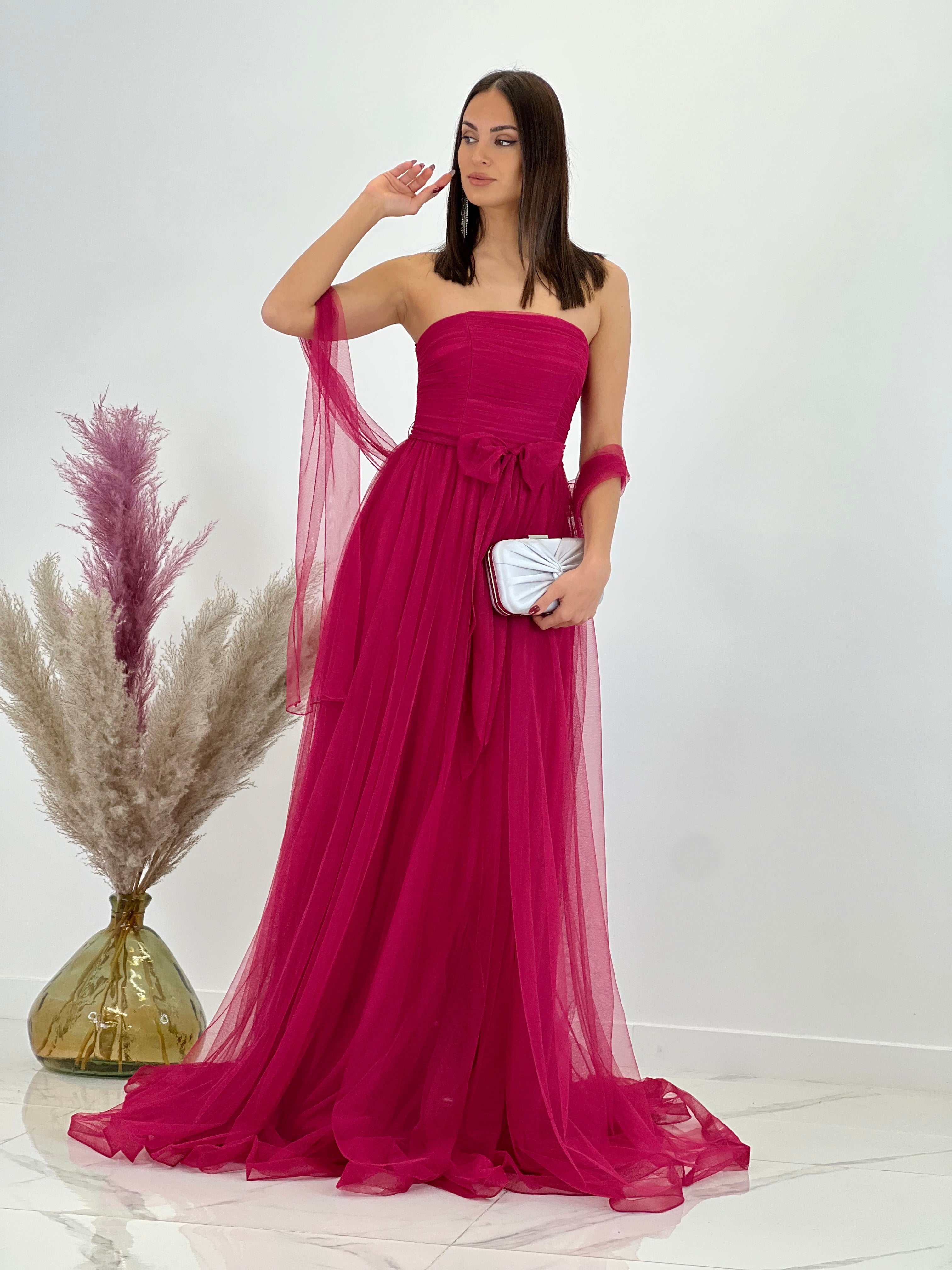 Valeria long tulle dress
