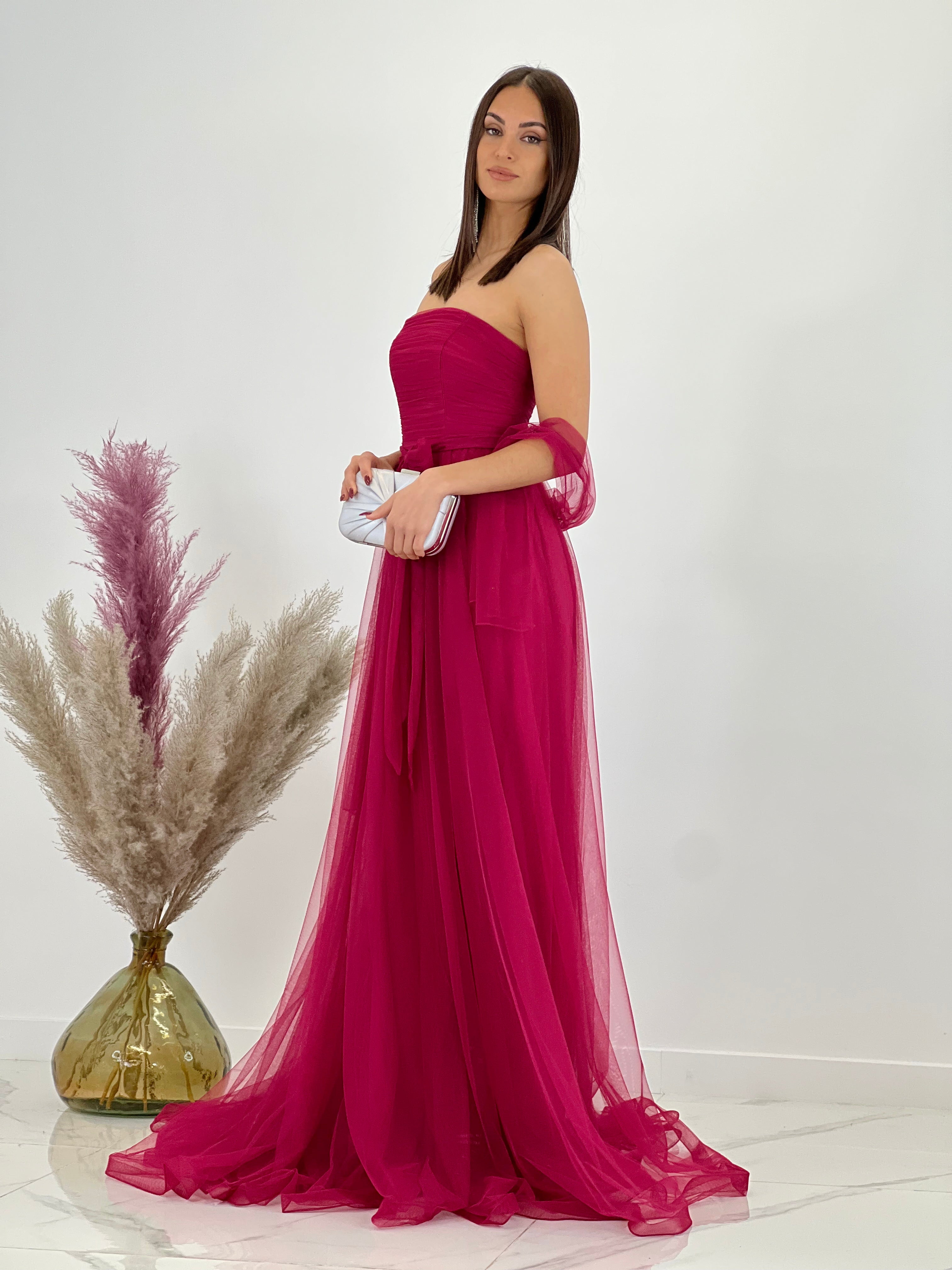 Valeria long tulle dress