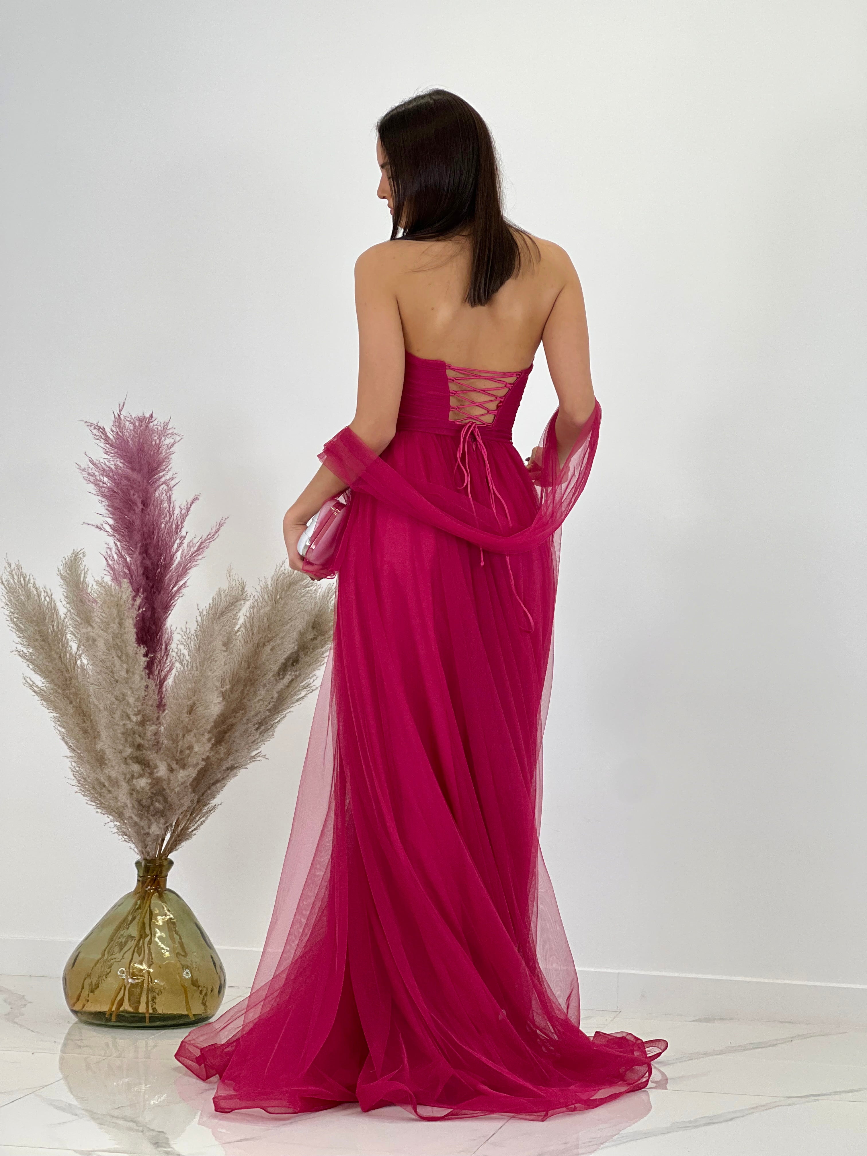 Valeria long tulle dress