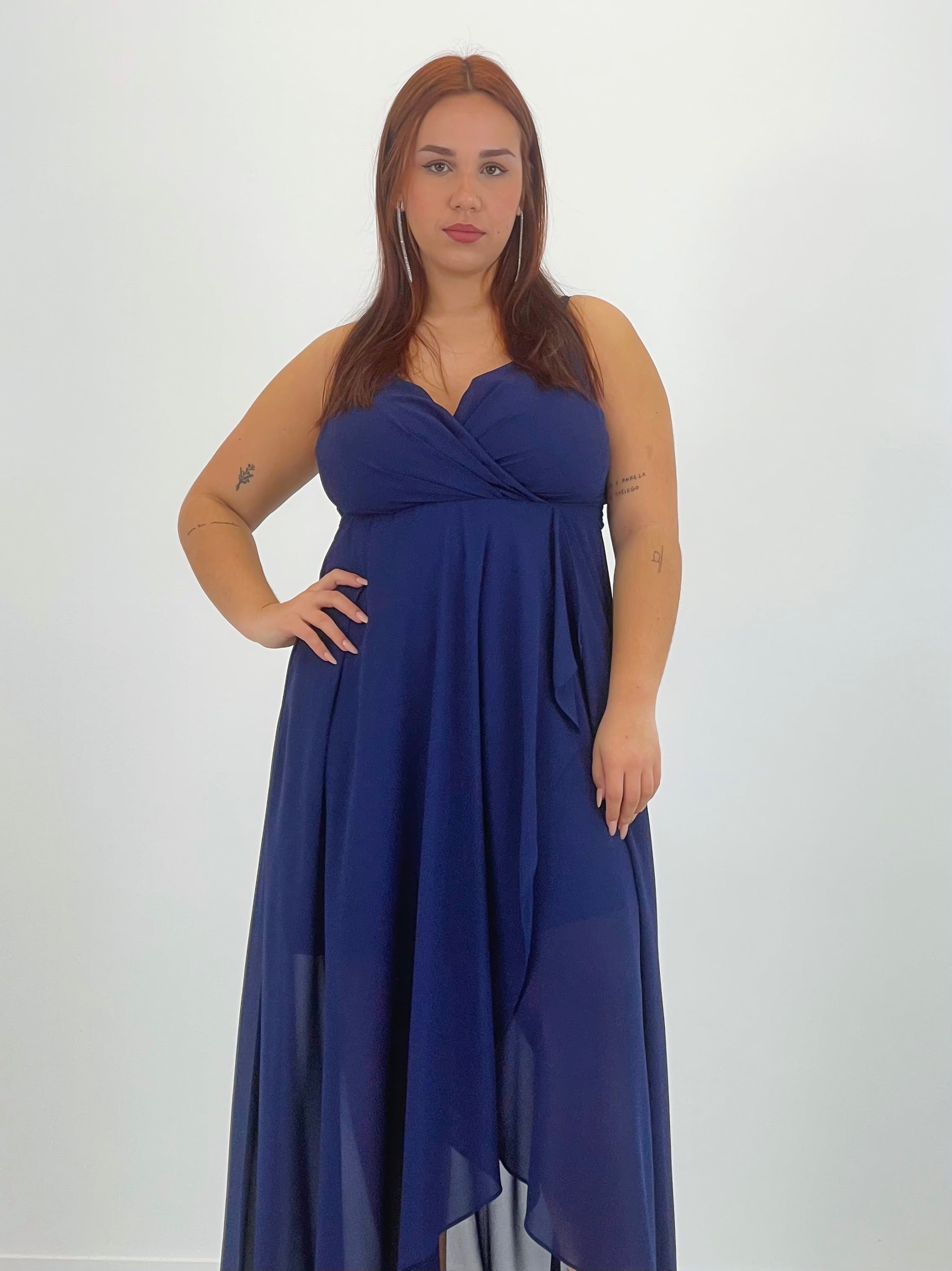 Vestido drapeado Flex Plus Size - Zebra&Maduixa®