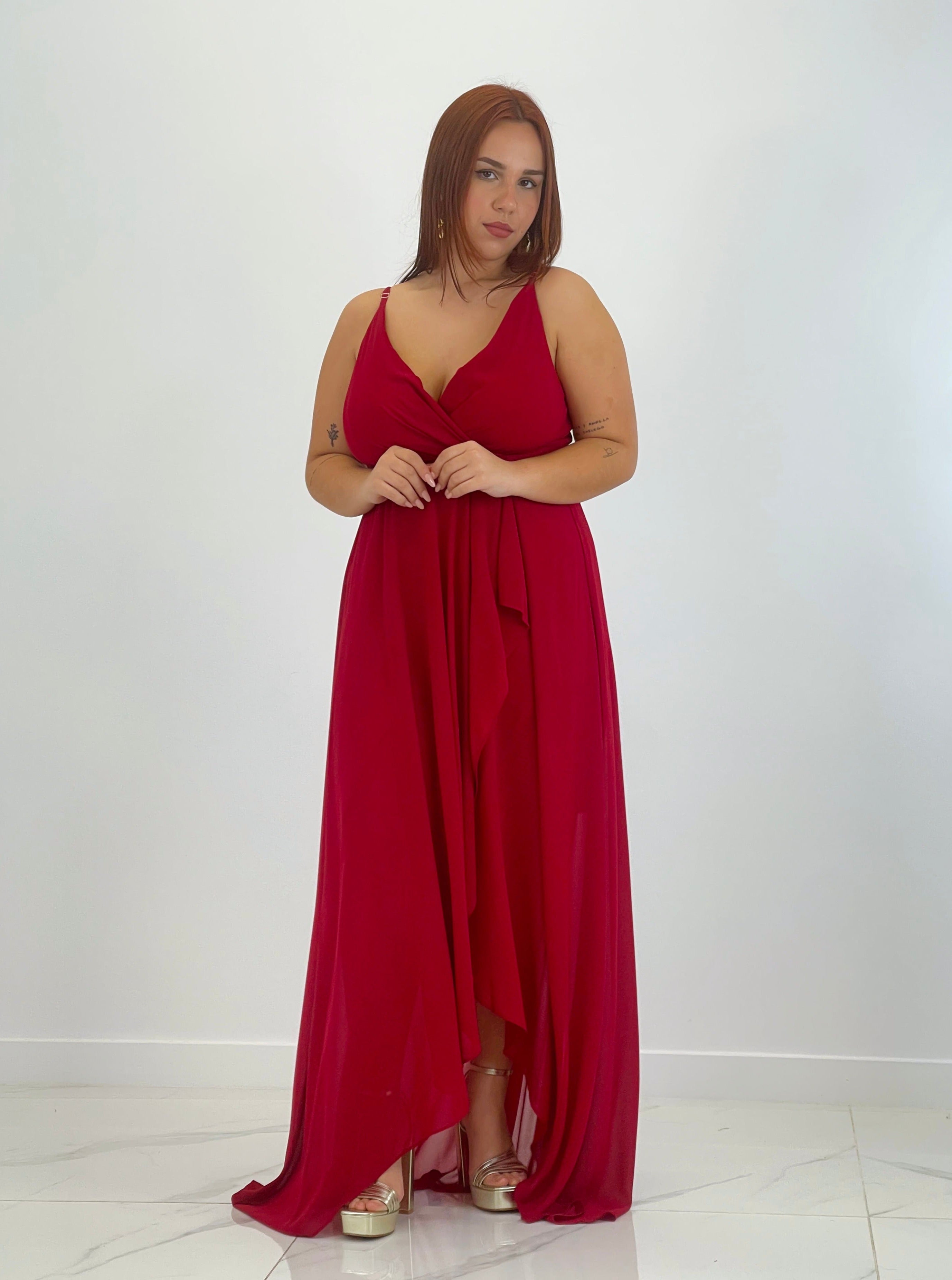 Vestido drapeado Flex Plus Size - Zebra&Maduixa®