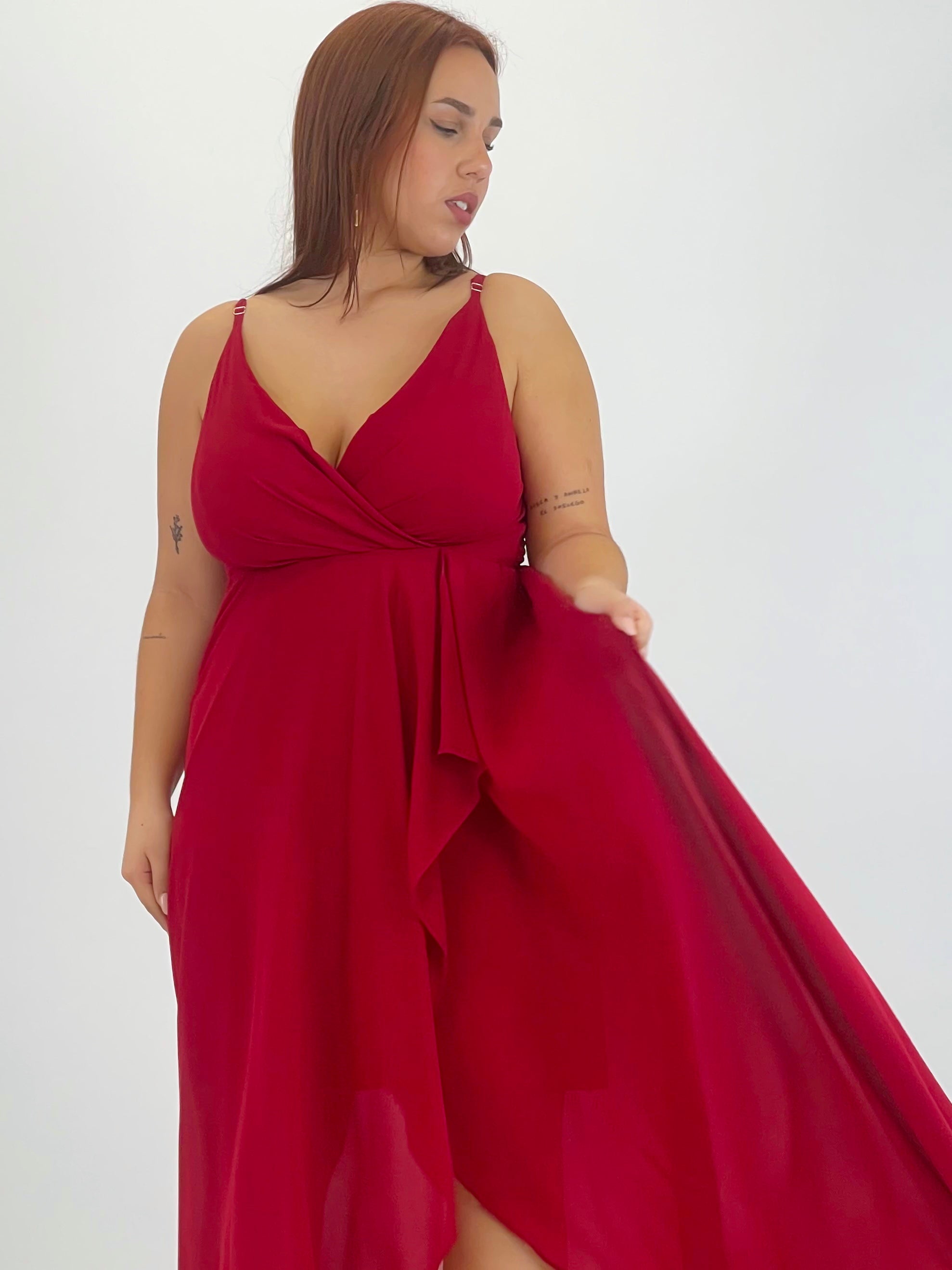 Vestido drapeado Flex Plus Size - Zebra&Maduixa®
