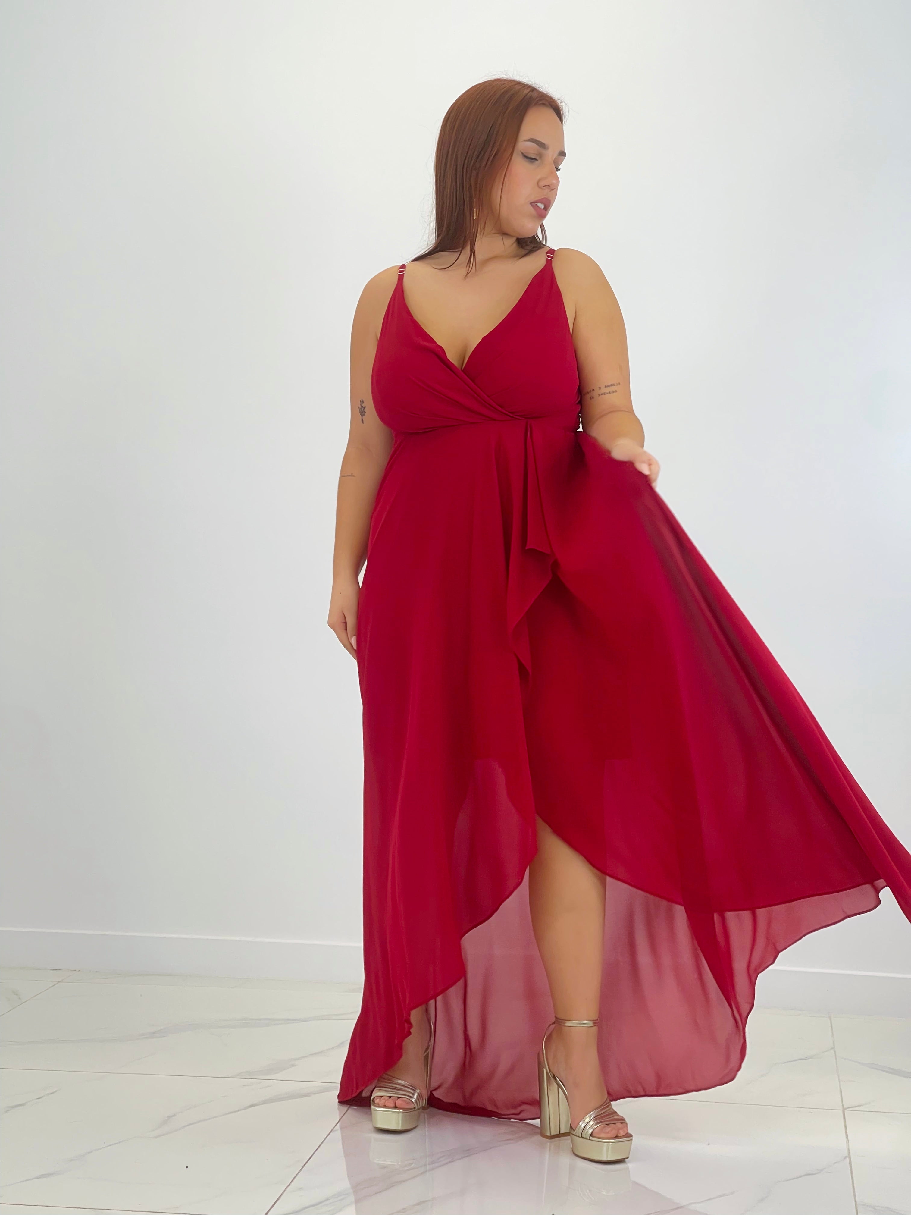 Vestido drapeado Flex Plus Size - Zebra&Maduixa®