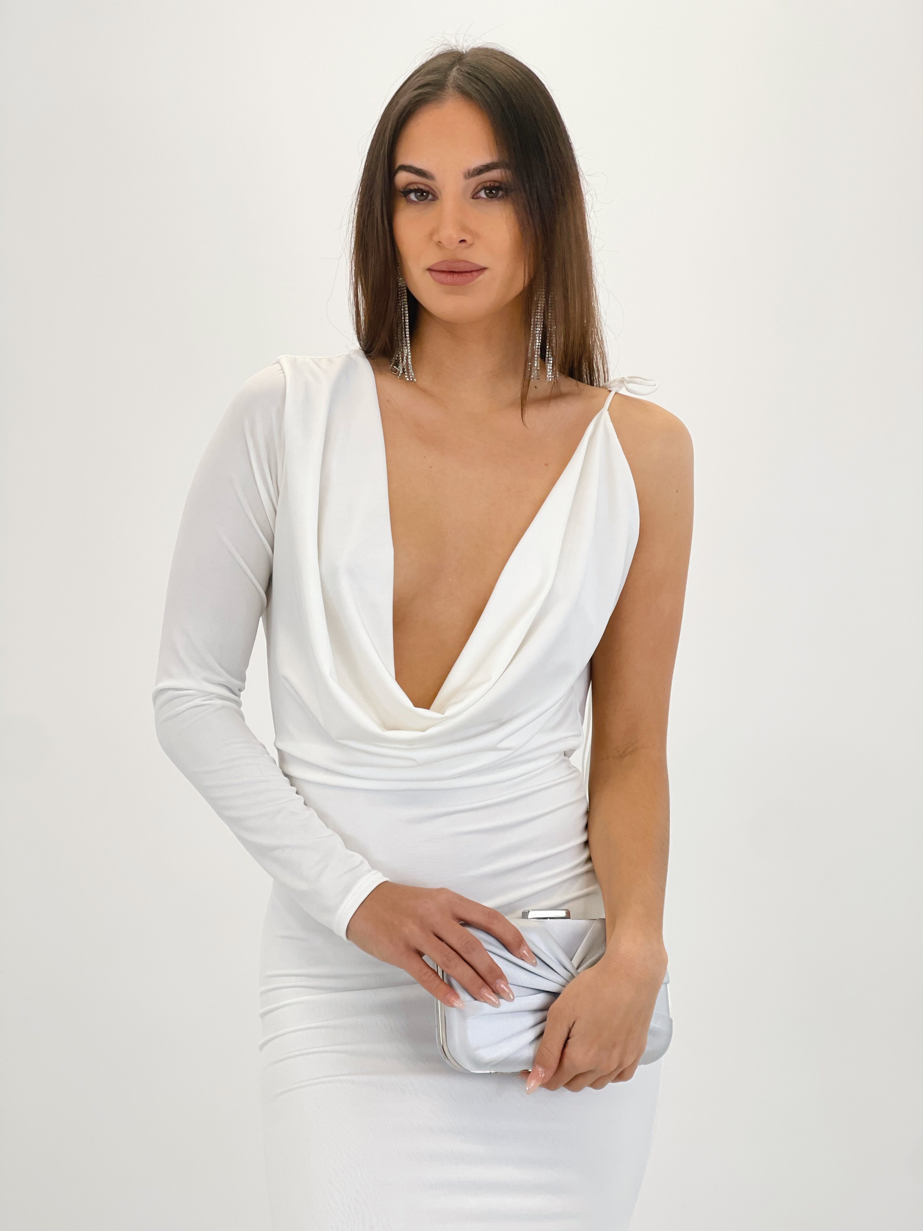 Vestit cascada Idara Blanc
