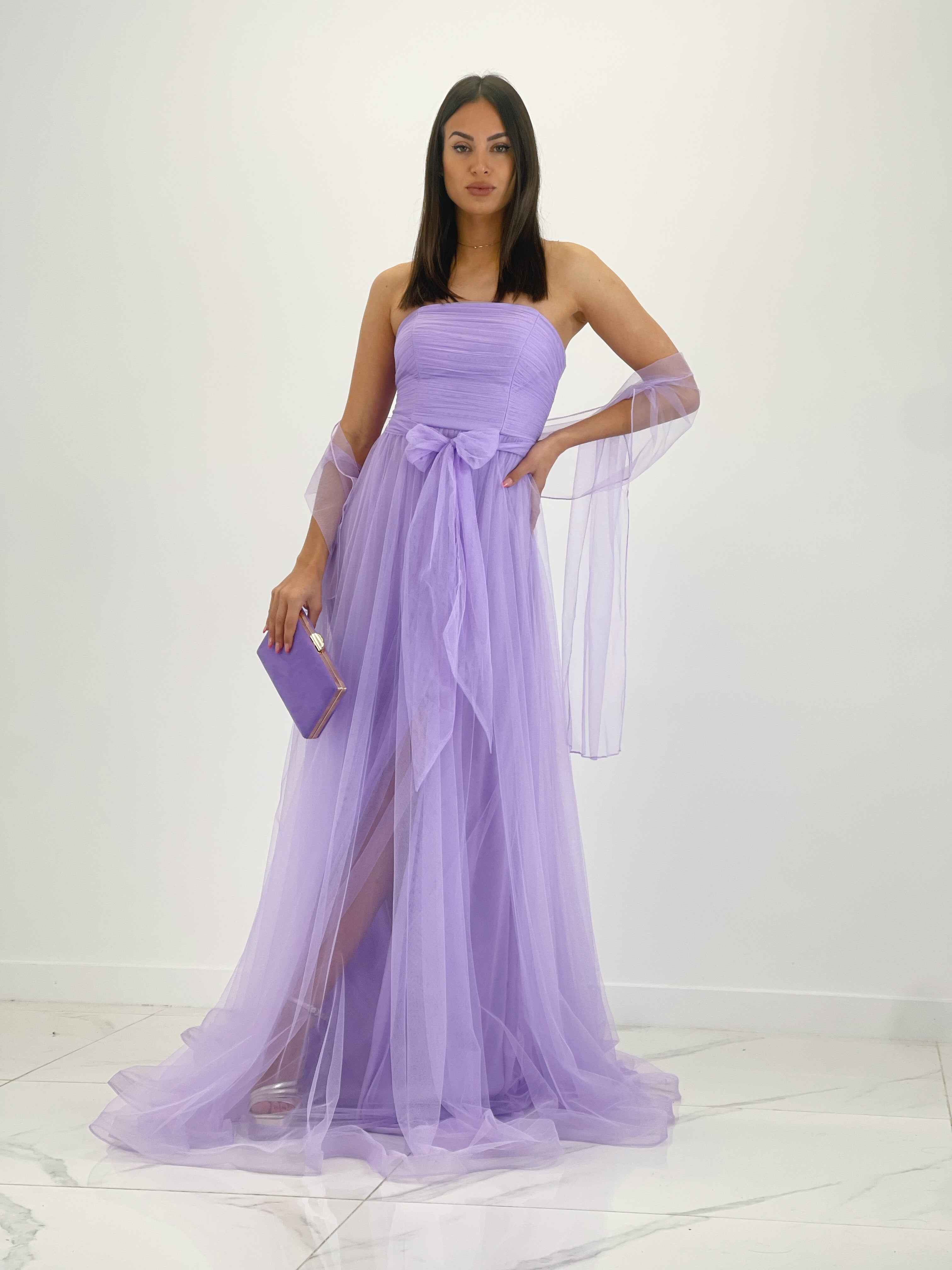 Valeria long tulle dress