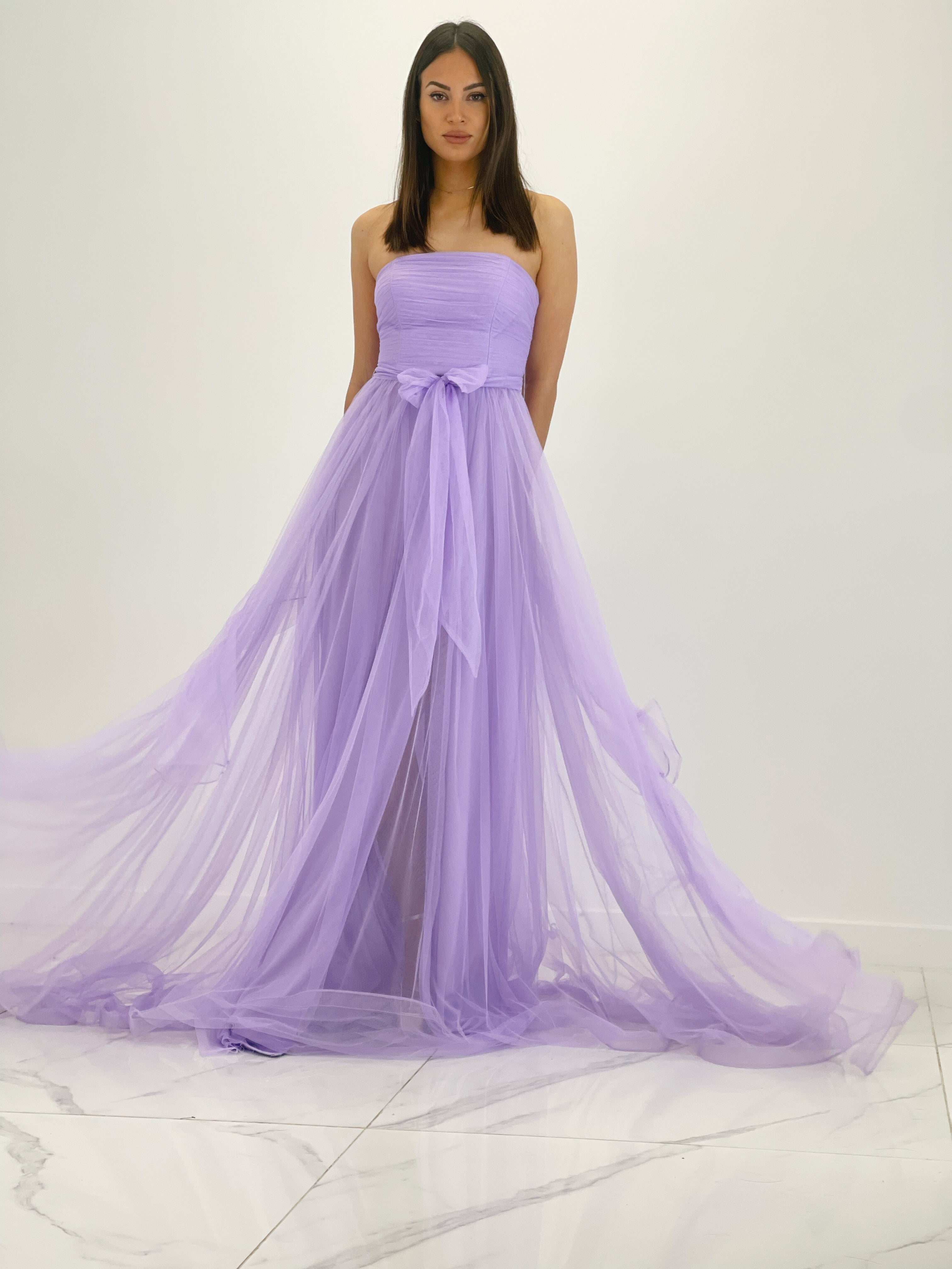 Valeria long tulle dress