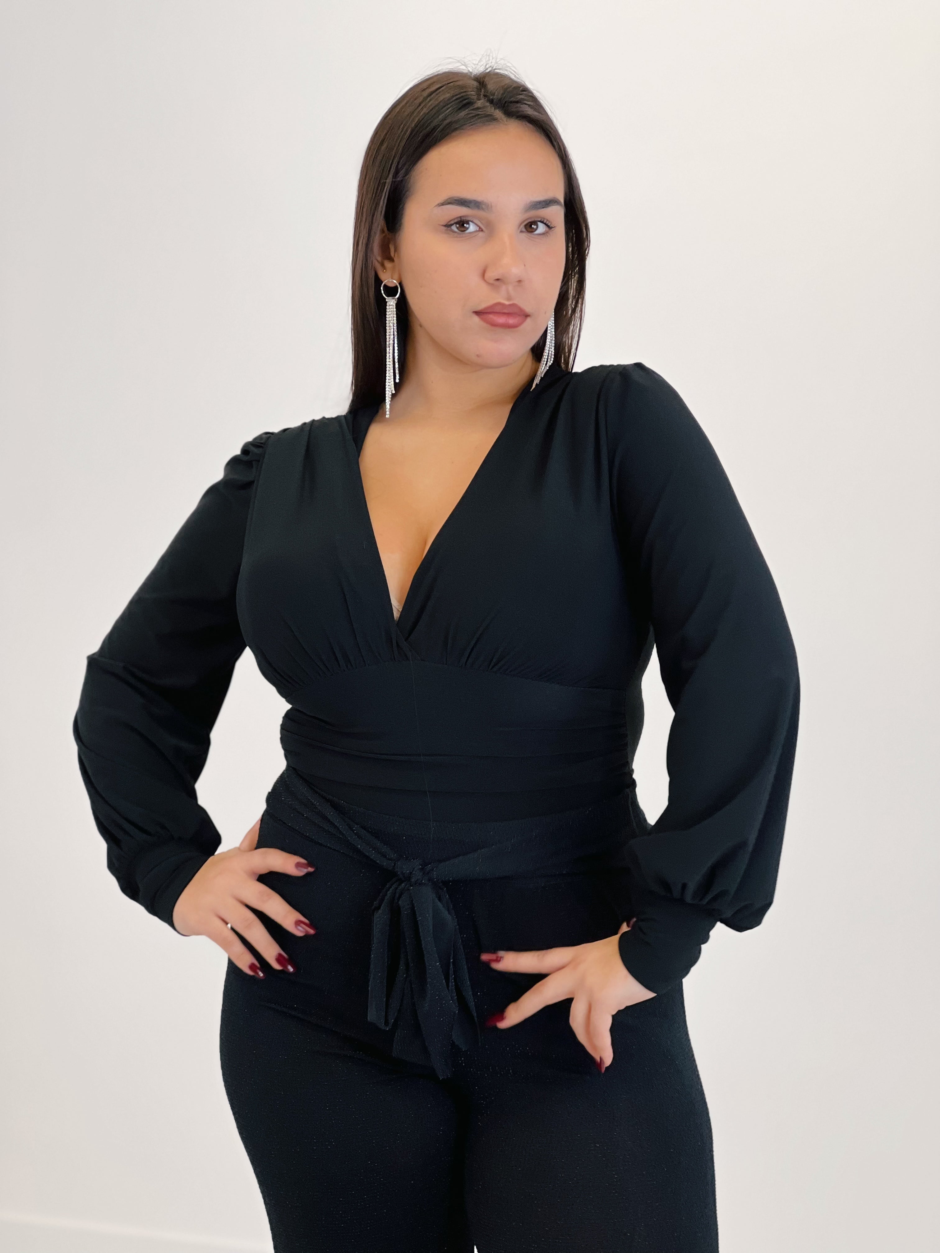 Pantalone lucido fluido