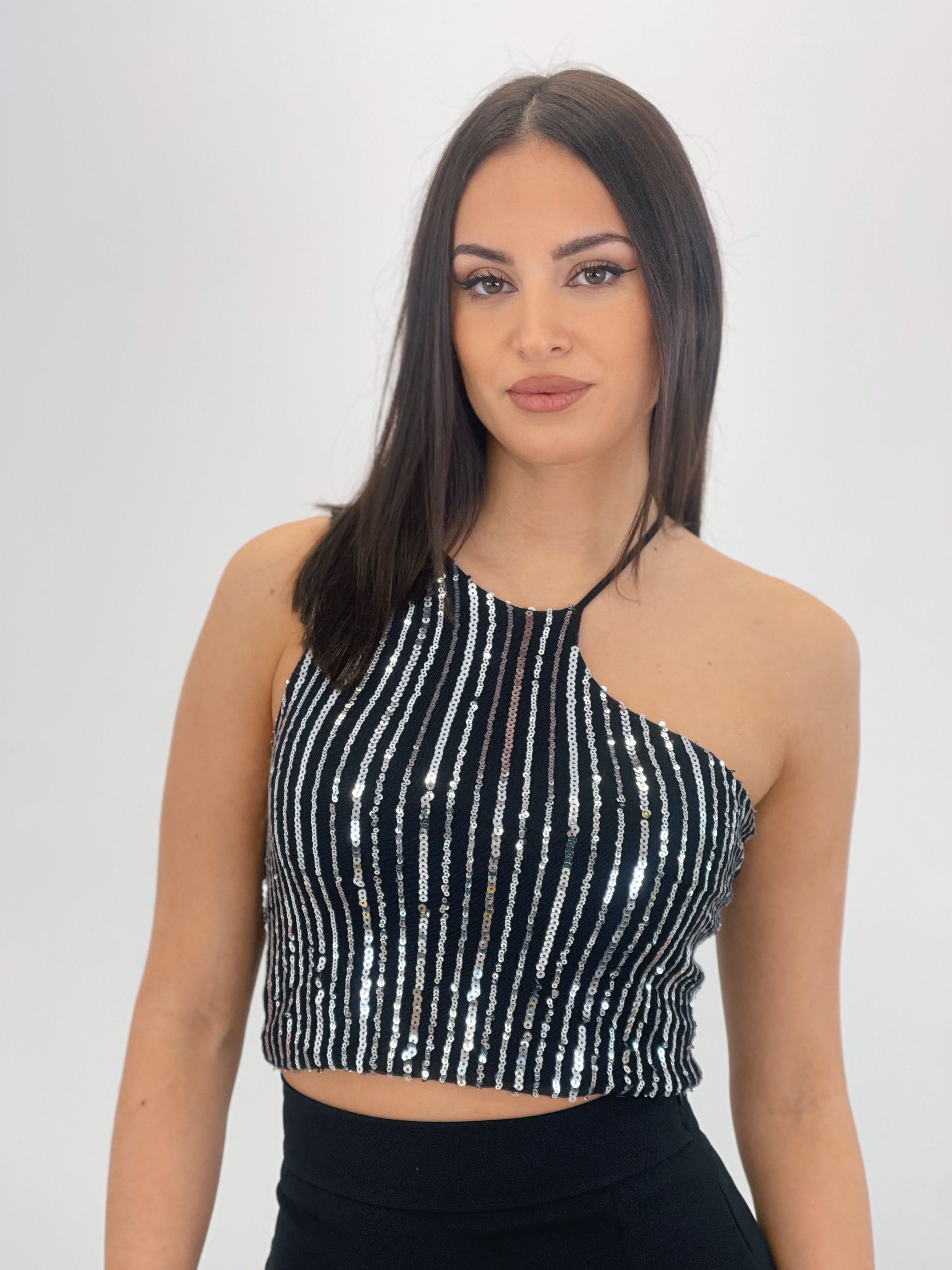 Top asimétrico de lentejuelas - Zebra&Maduixa®