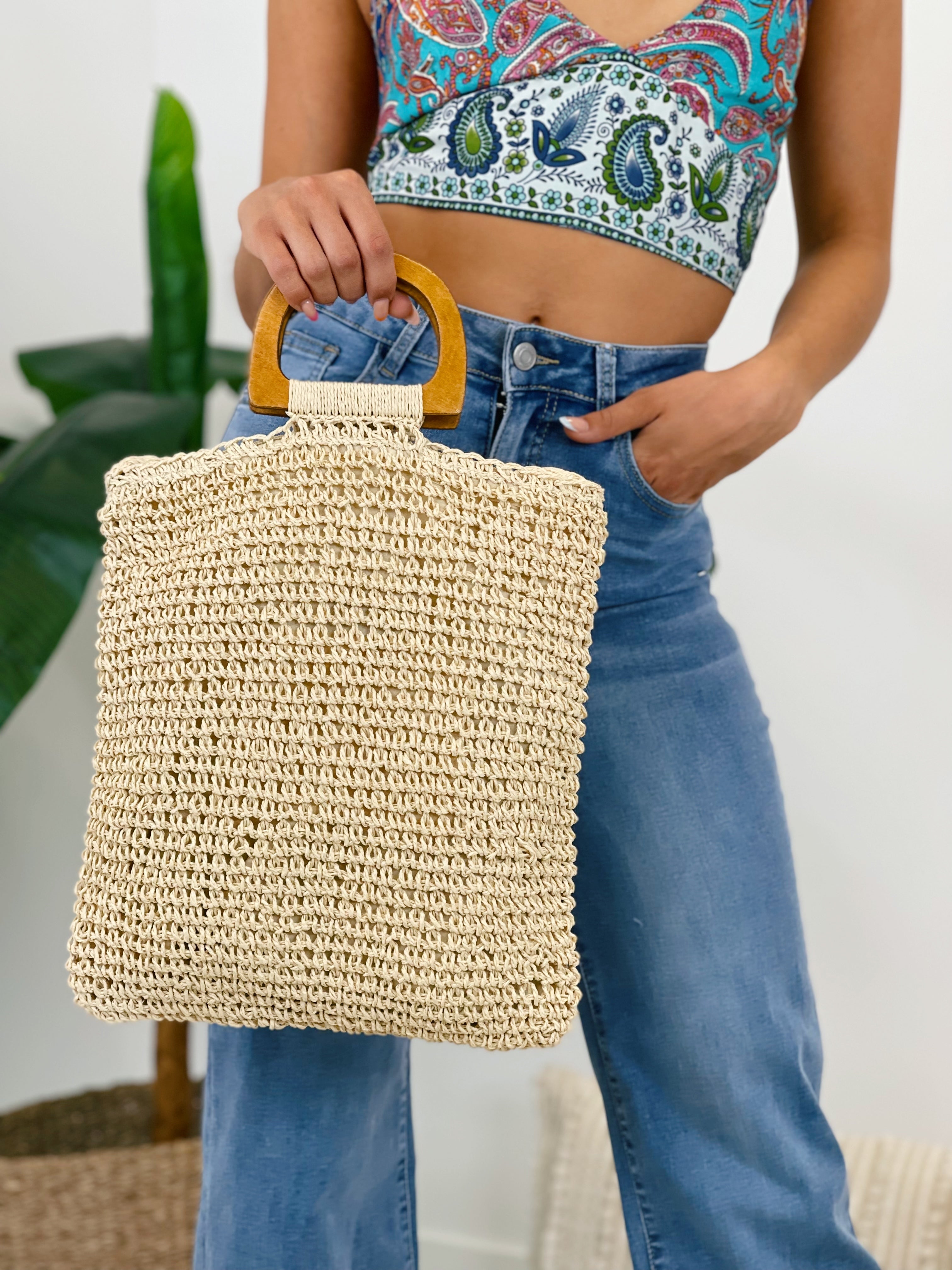 Bolso shopper de rafia boho - Zebra&Maduixa®
