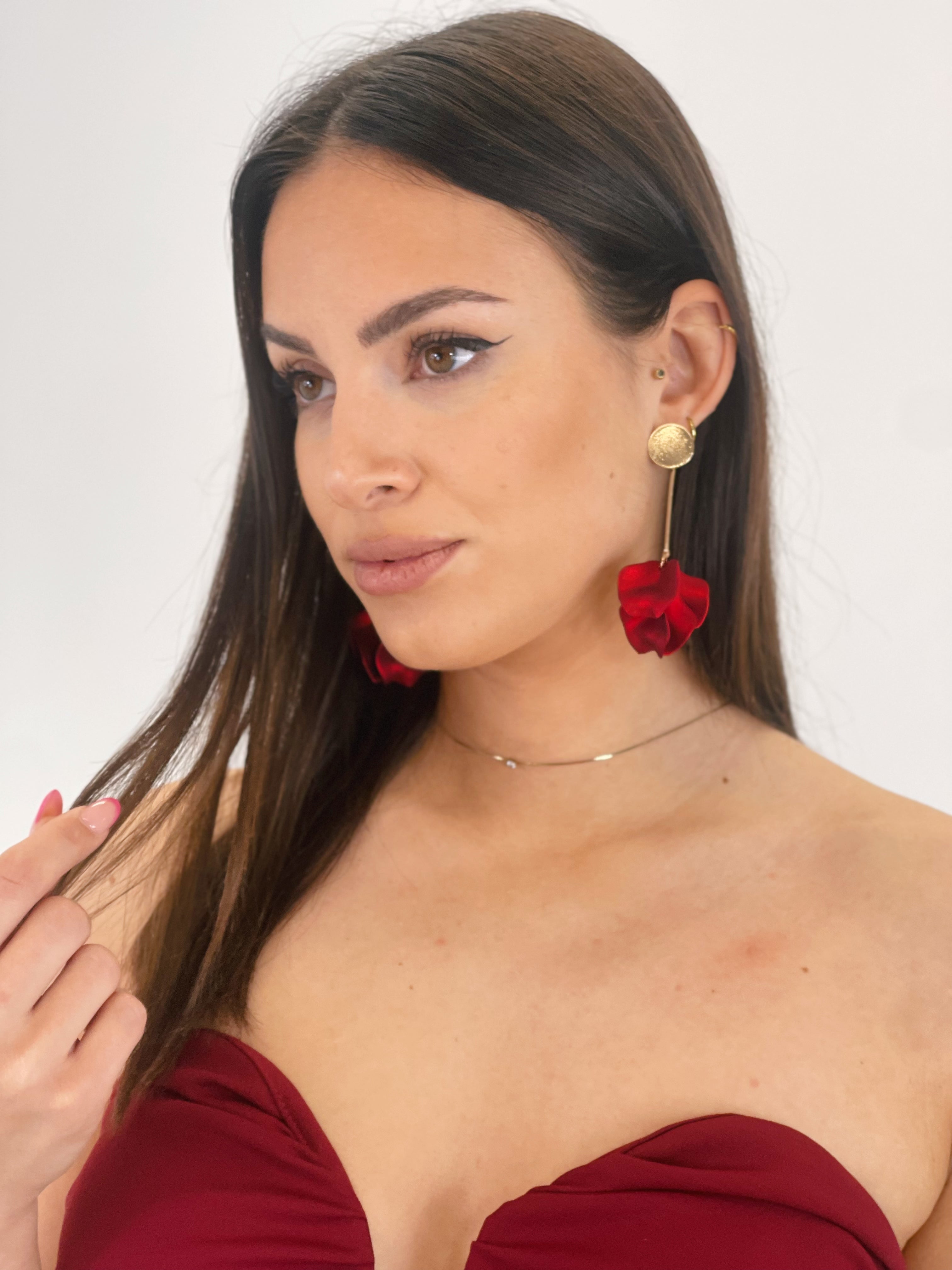 boucles d'oreilles pétales