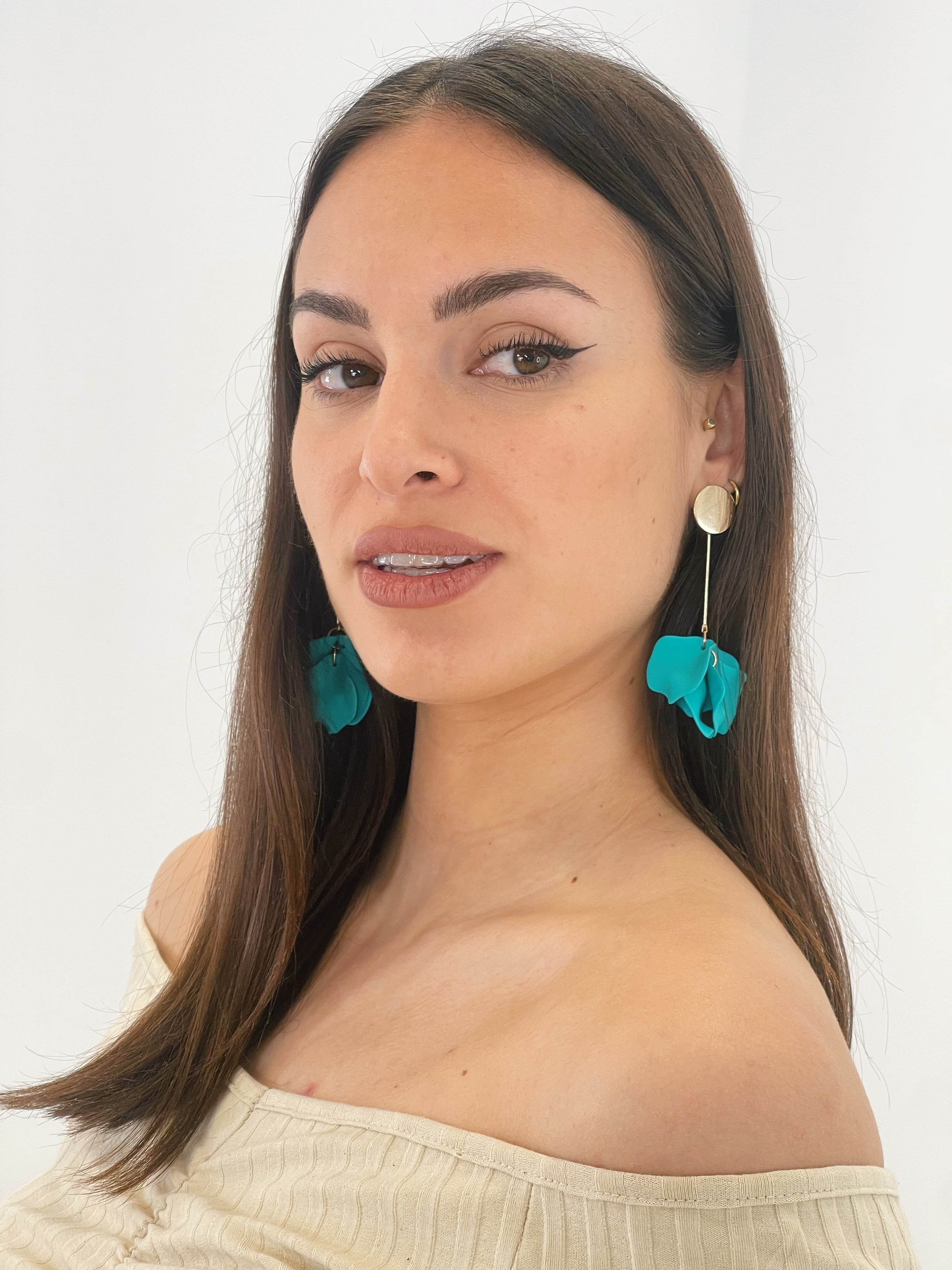 boucles d'oreilles pétales